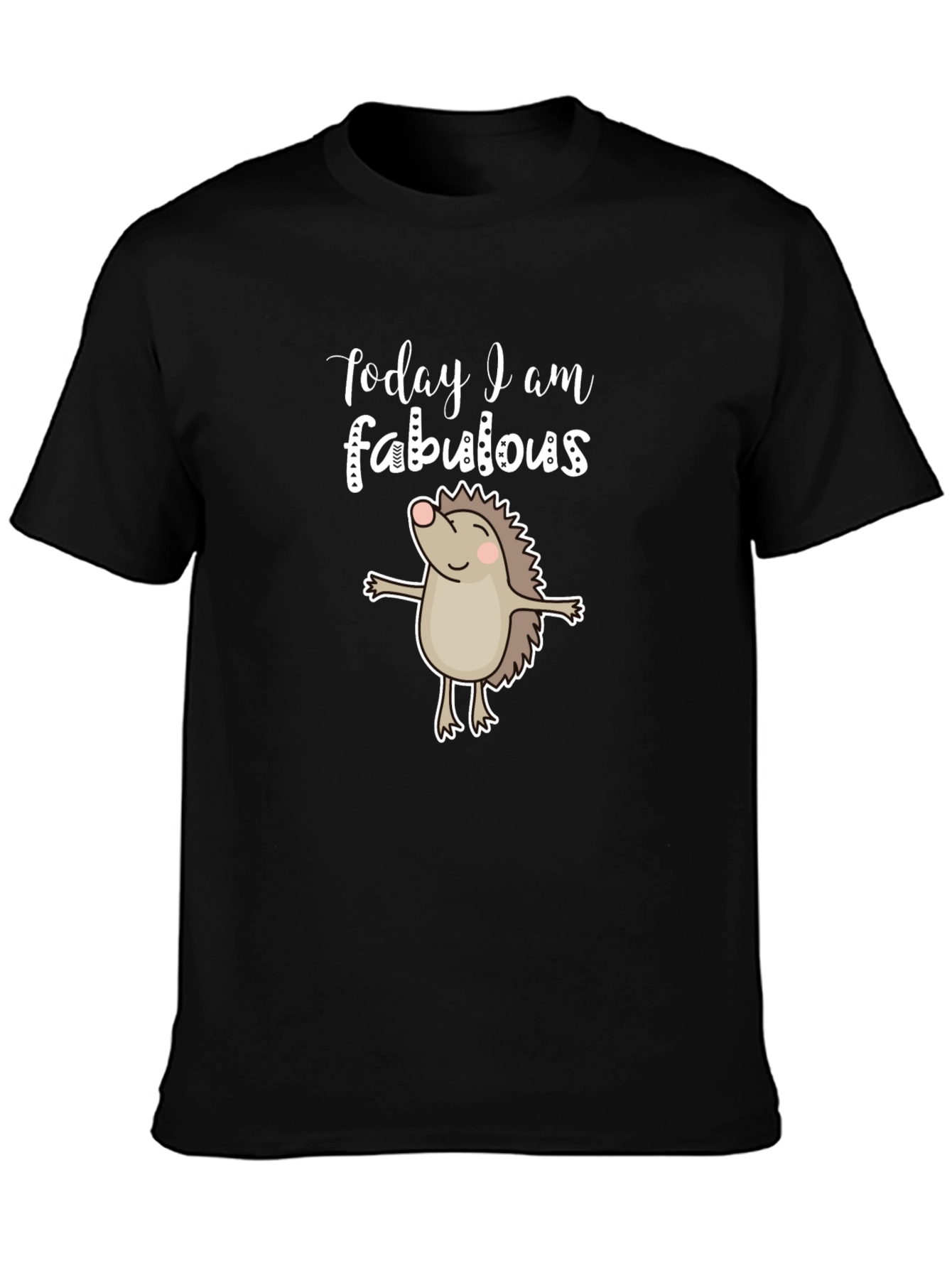 Today I Am Fabulous T-Shirt - Hedgehog Design