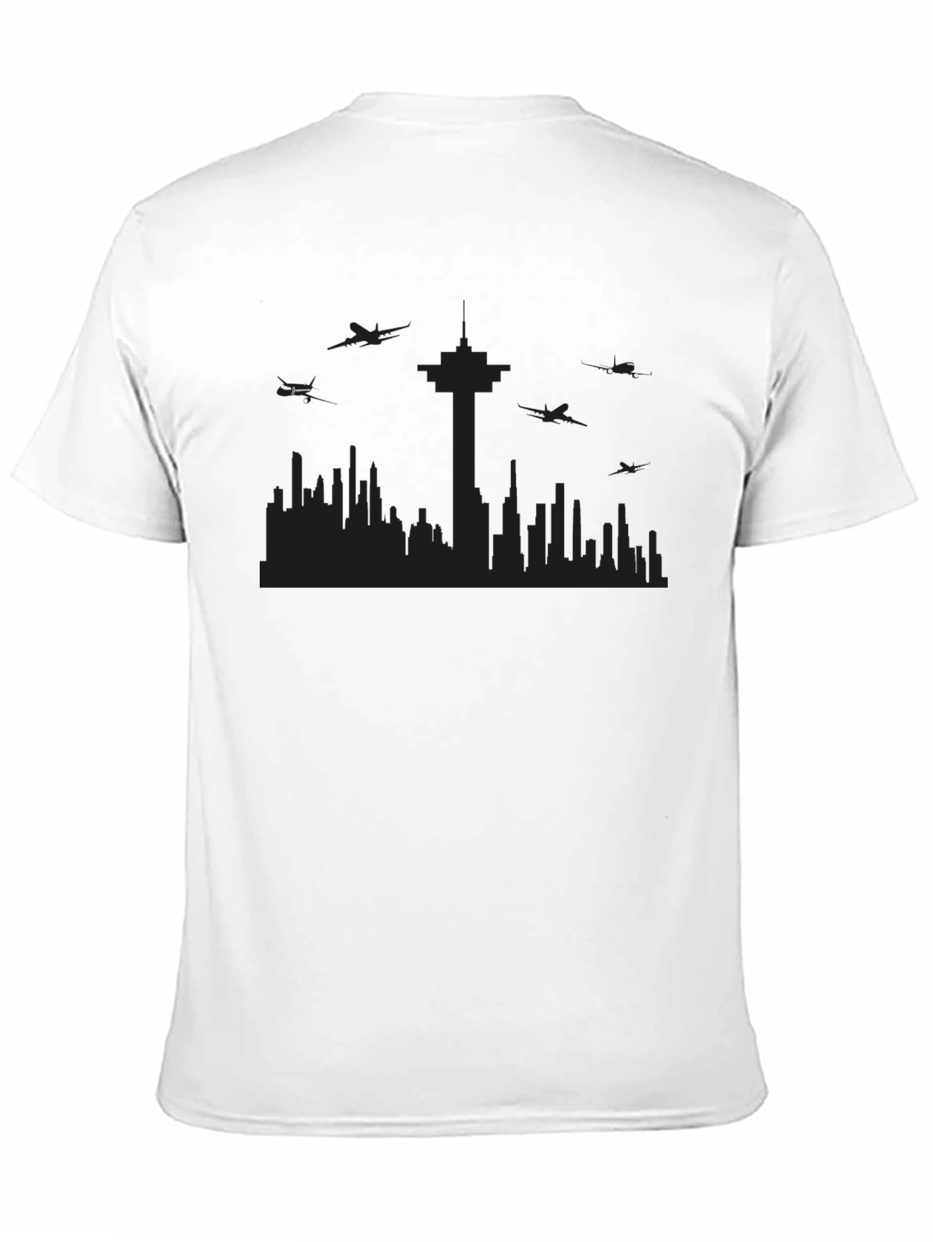 Cityscape Silhouette Black T-Shirt