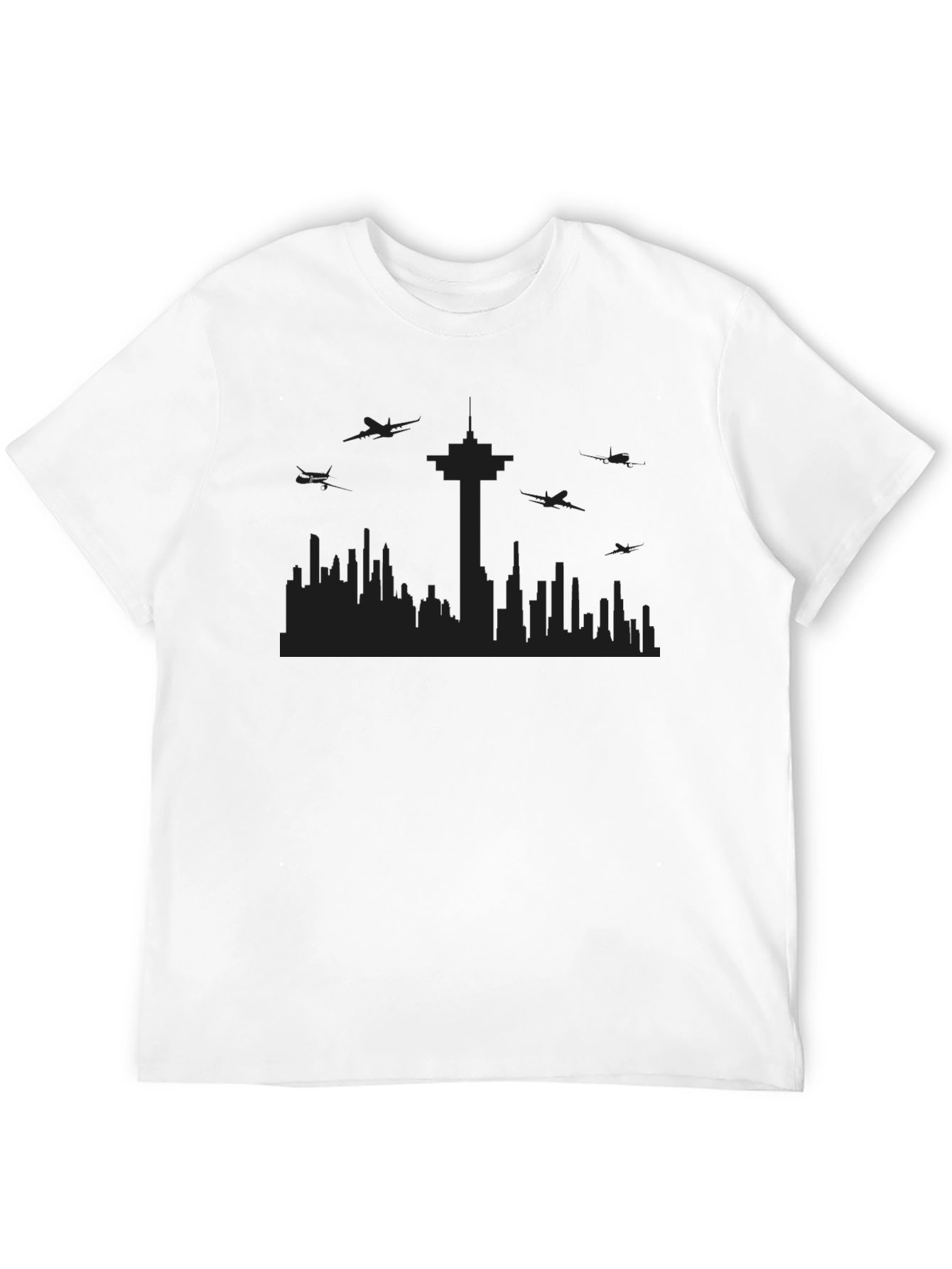 Cityscape Silhouette Black T-Shirt