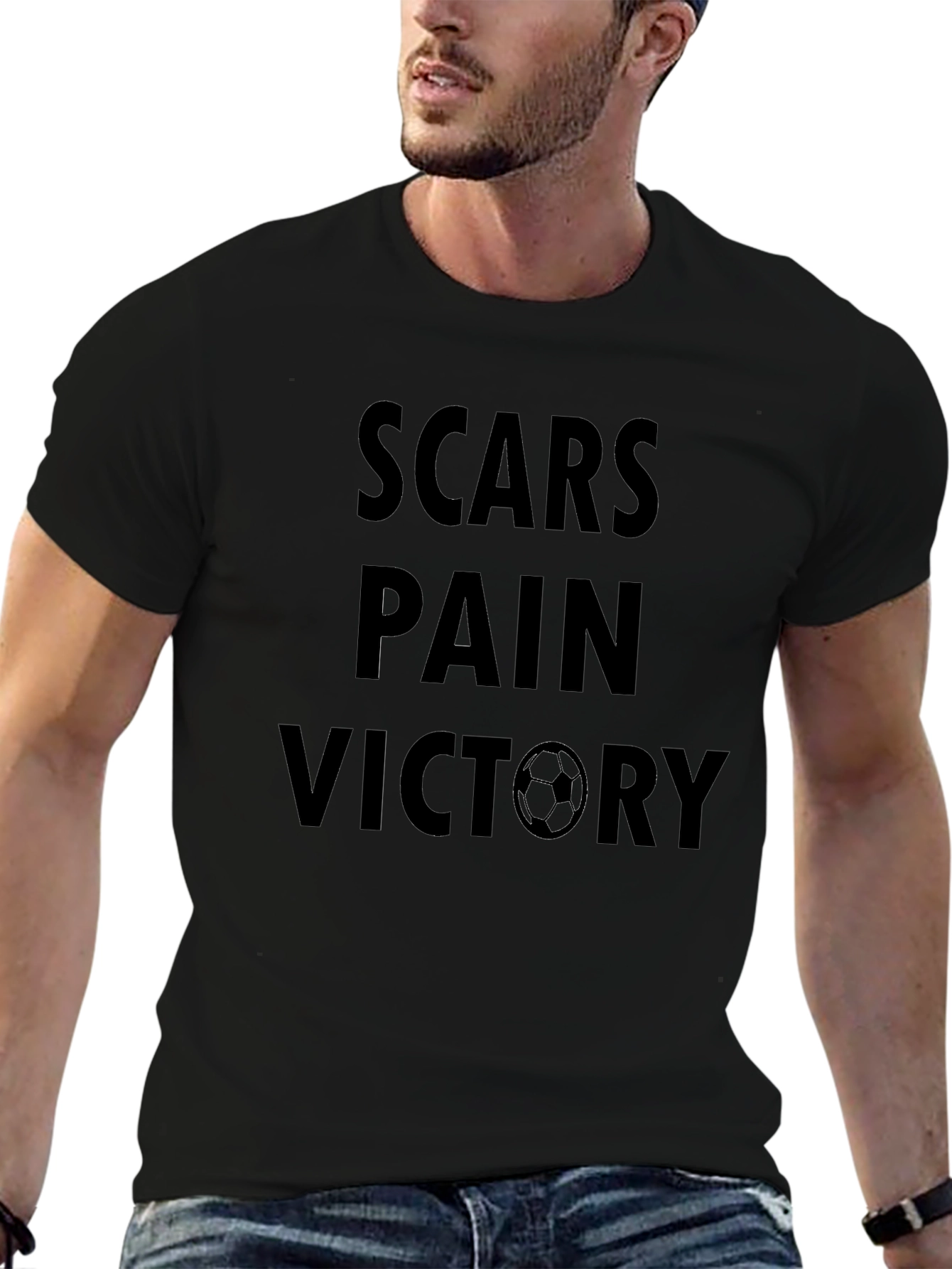 Scars Pain Victory Soccer T-Shirt