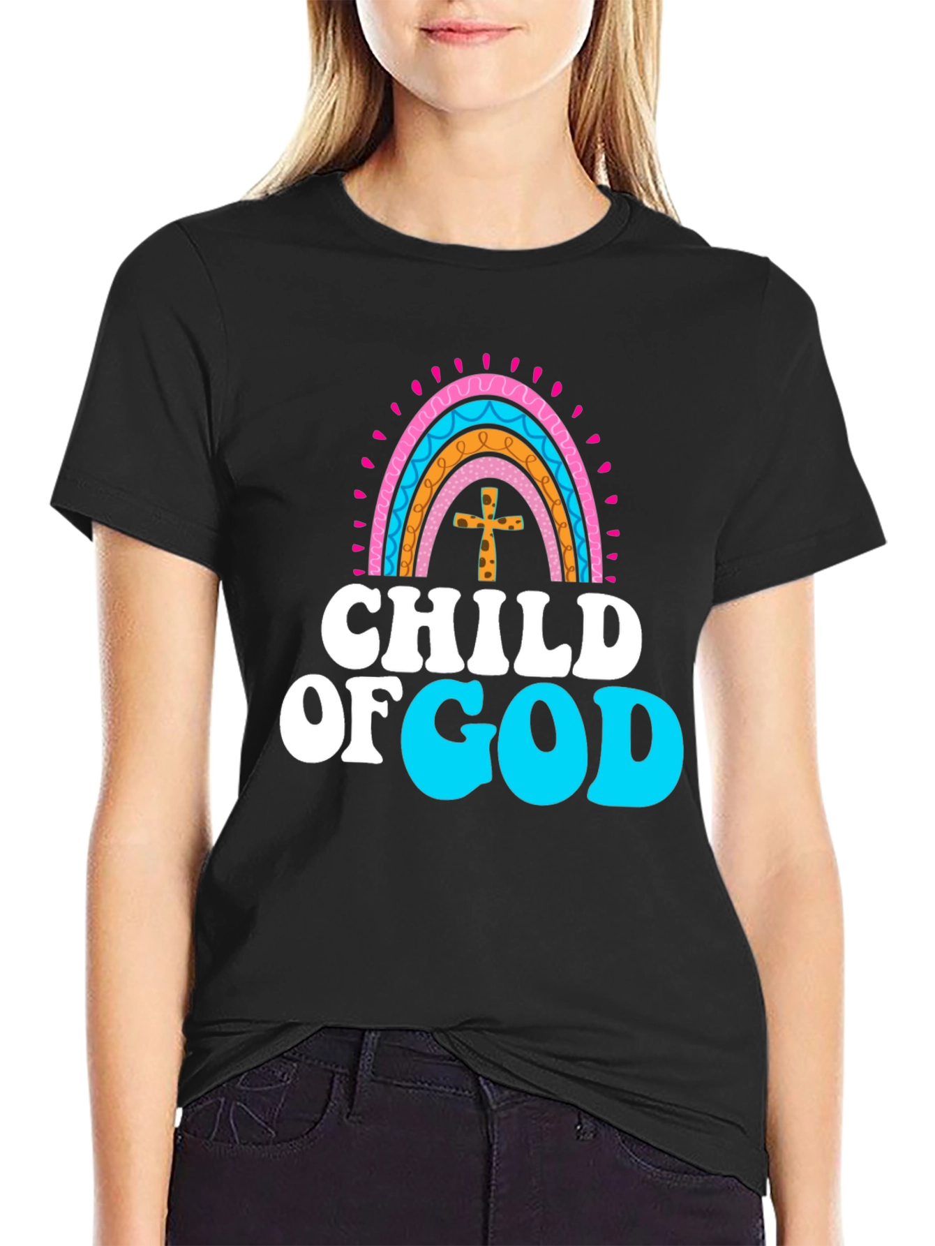 Child of God Rainbow Cross T-Shirt