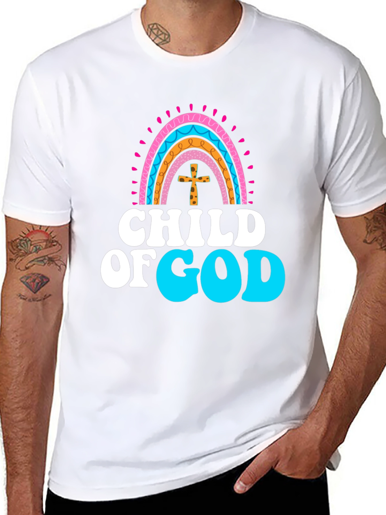 Child of God Rainbow Cross T-Shirt