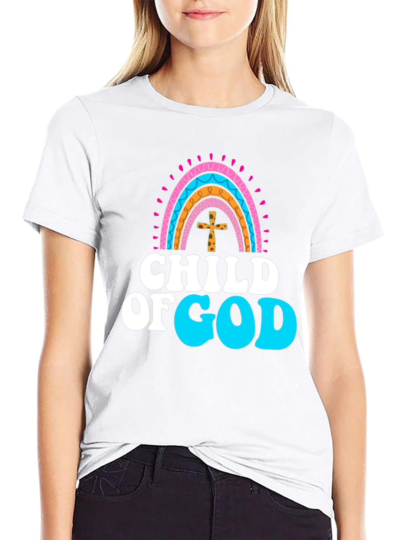 Child of God Rainbow Cross T-Shirt