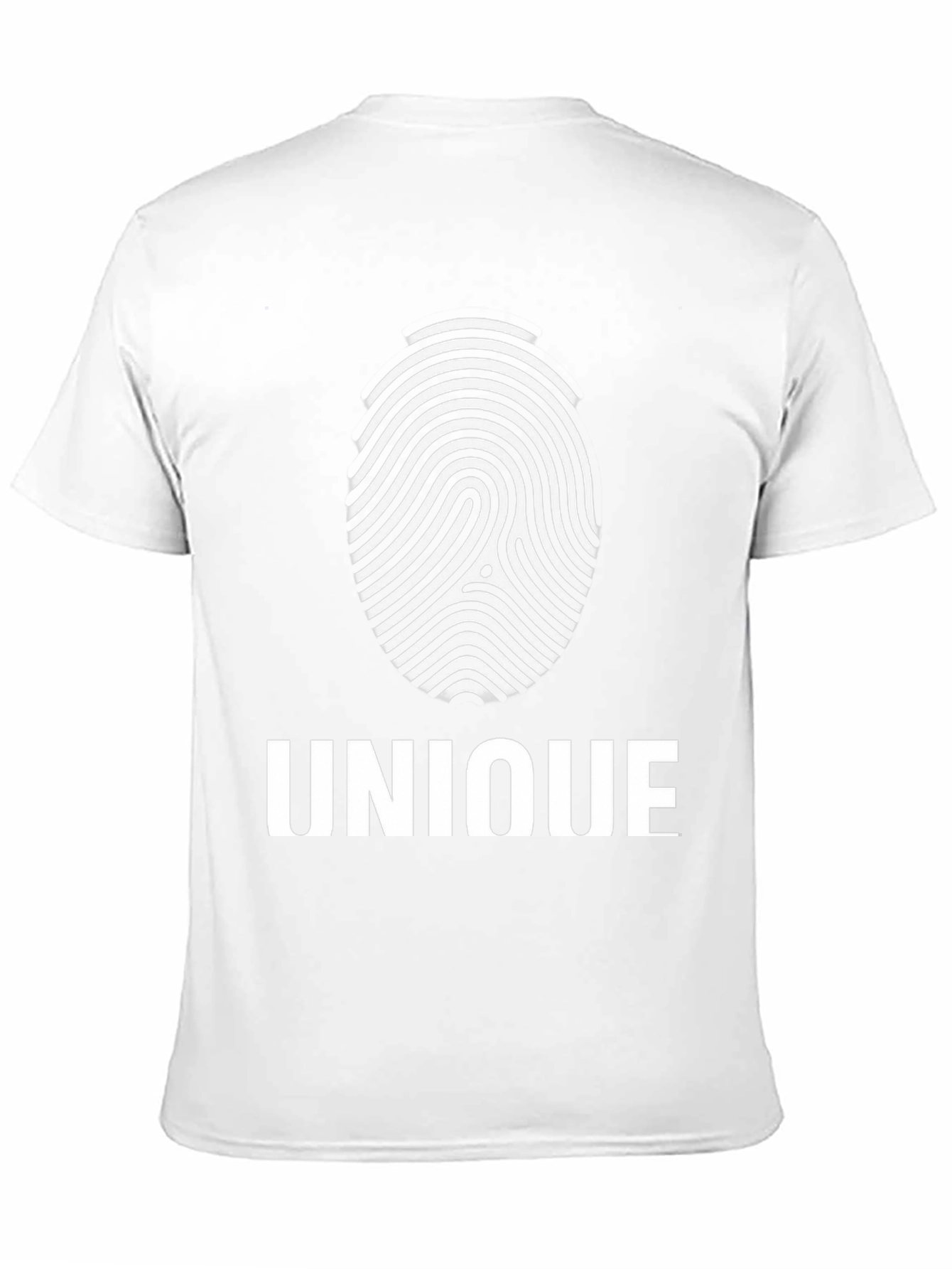 Unique Fingerprint Graphic T-Shirt - Black