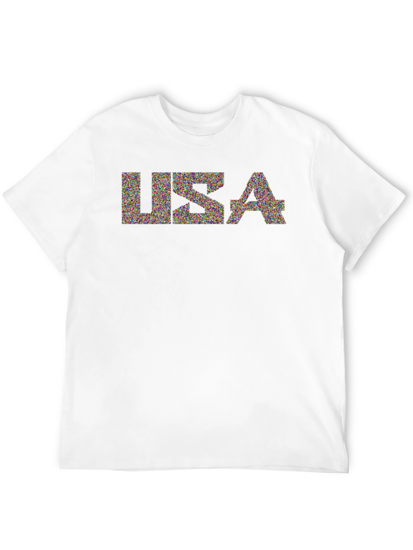 USA Graphic Print Black T-Shirt
