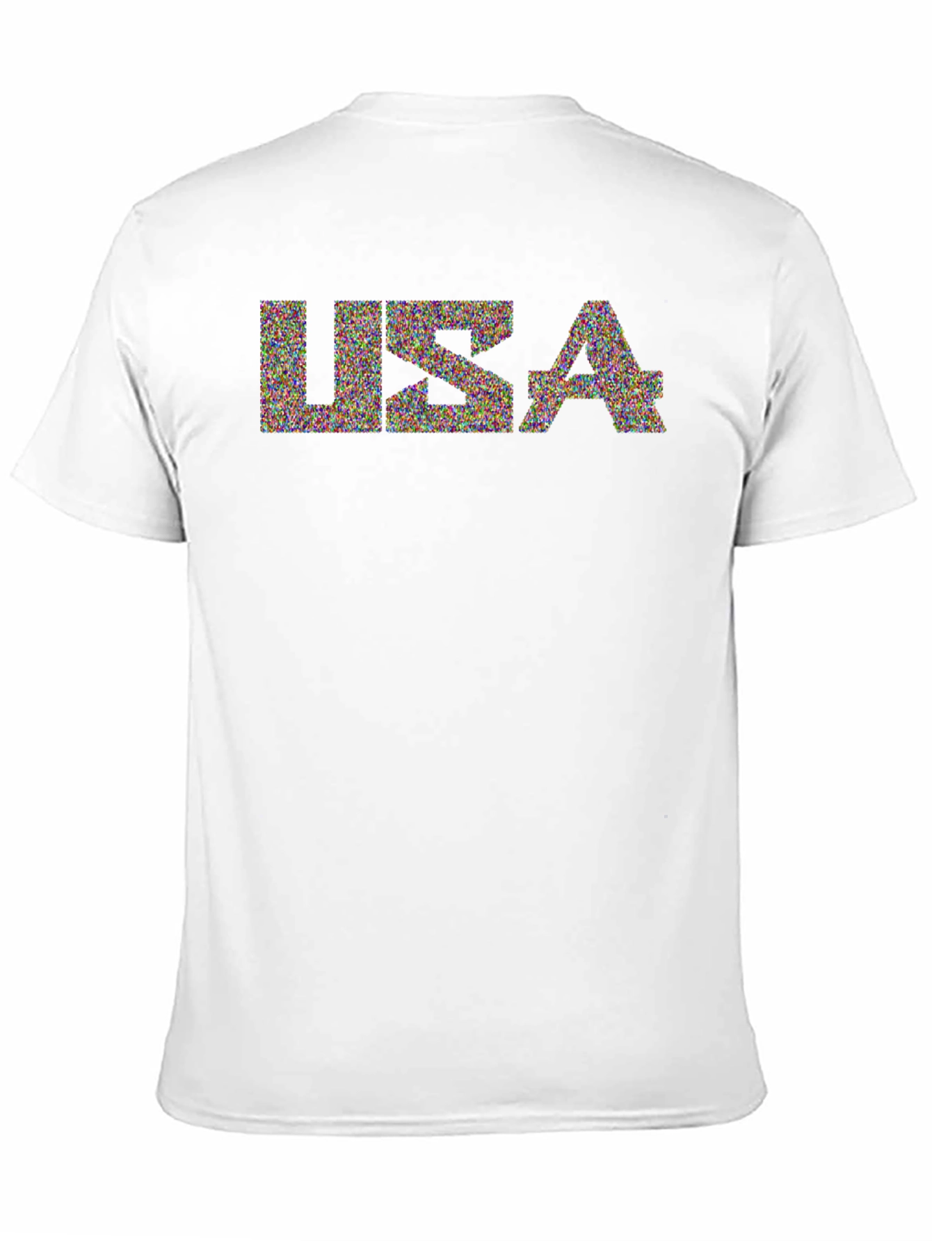 USA Graphic Print Black T-Shirt