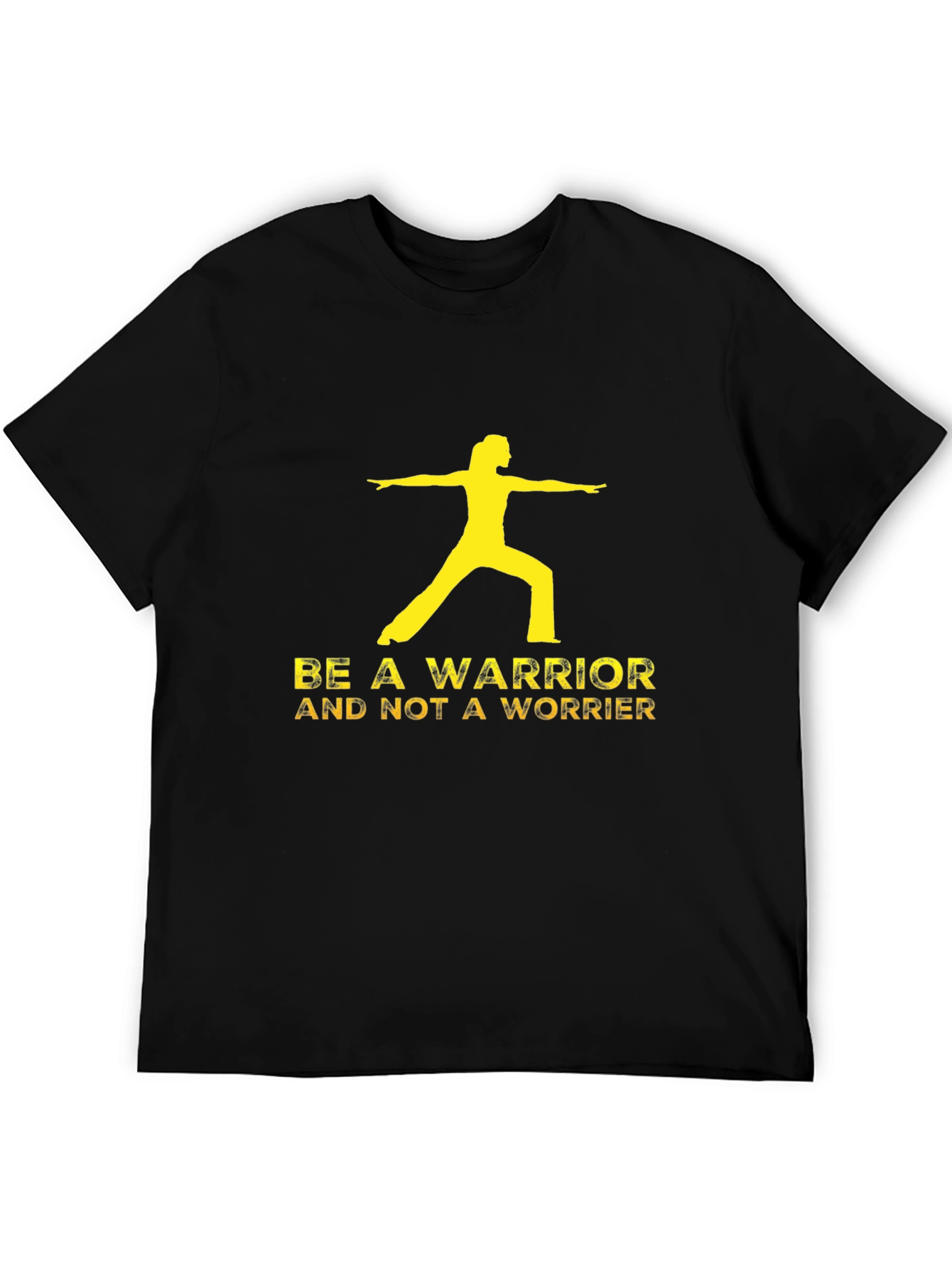 Be A Warrior Tee - Yoga Black T-Shirt