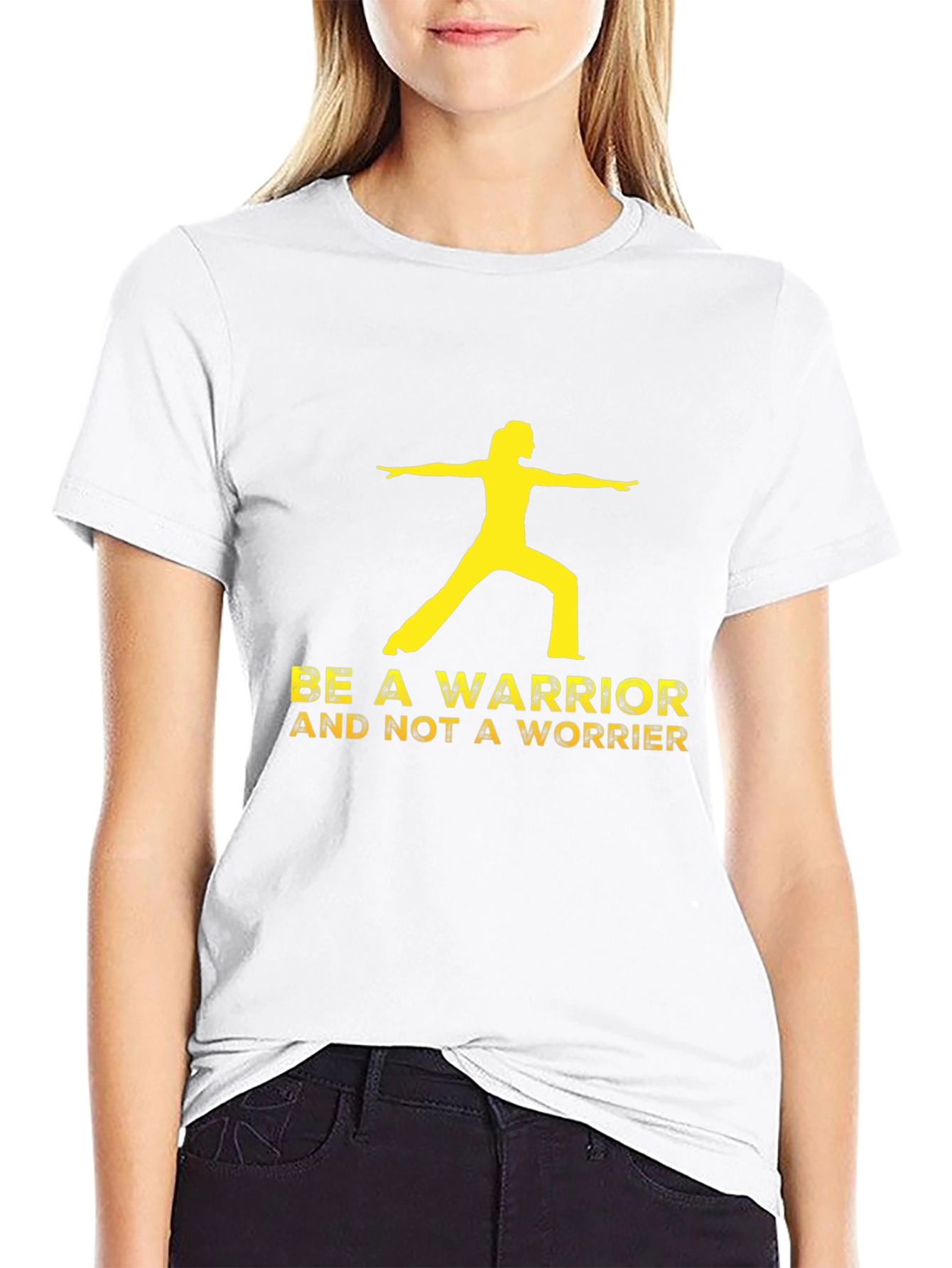 Be A Warrior Tee - Yoga Black T-Shirt