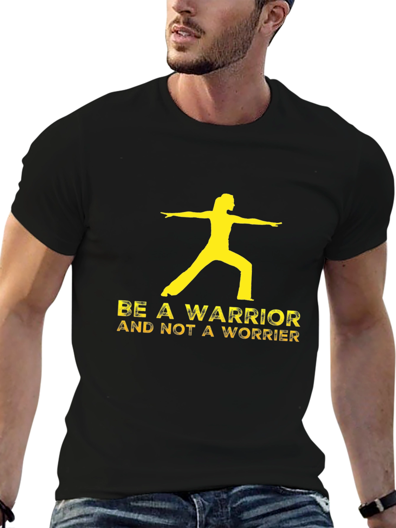 Be A Warrior Tee - Yoga Black T-Shirt