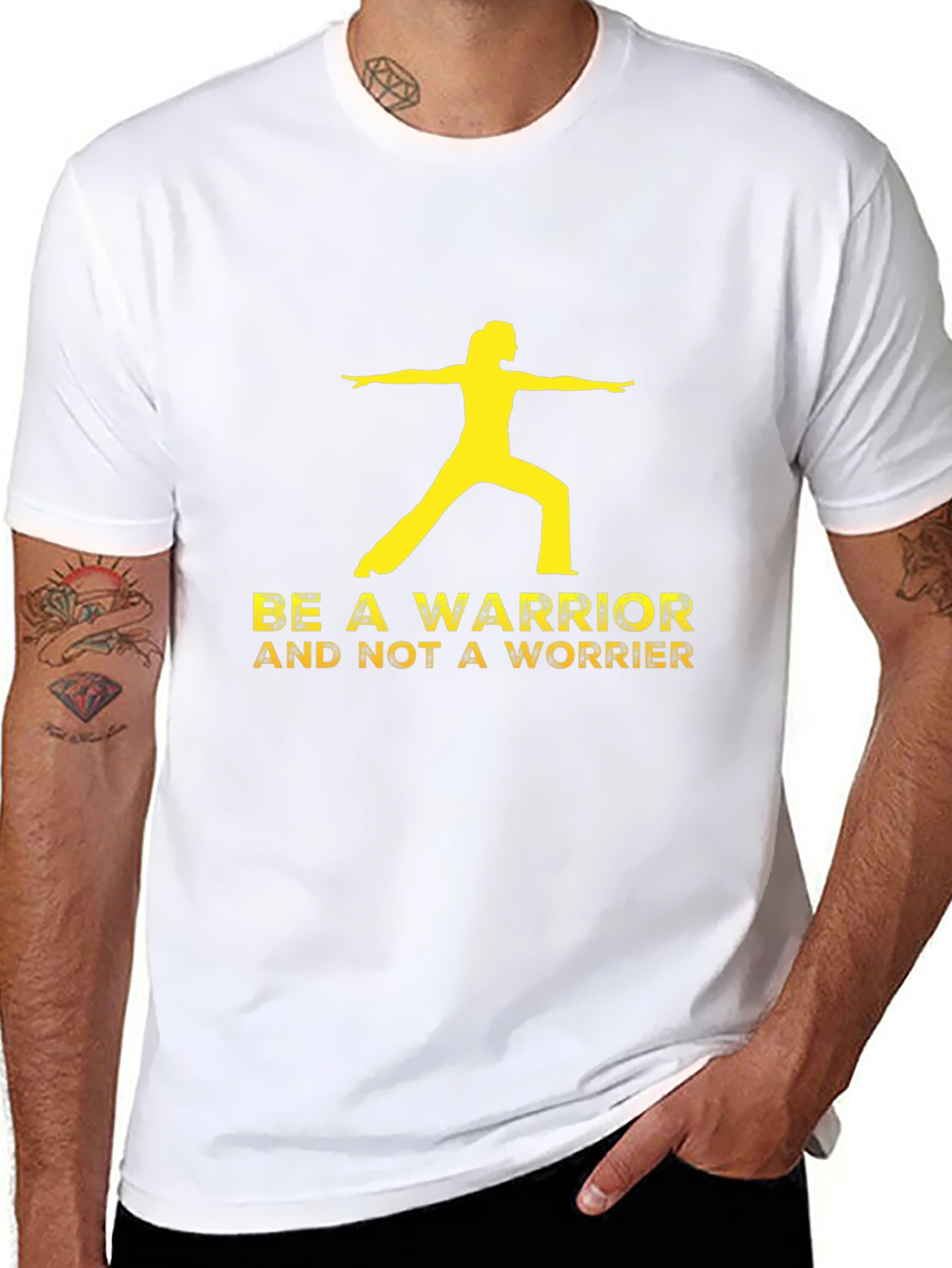 Be A Warrior Tee - Yoga Black T-Shirt
