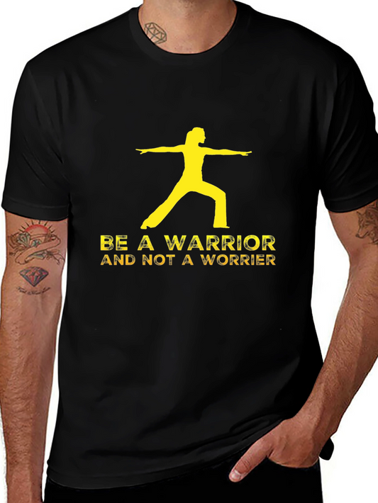Be A Warrior Tee - Yoga Black T-Shirt