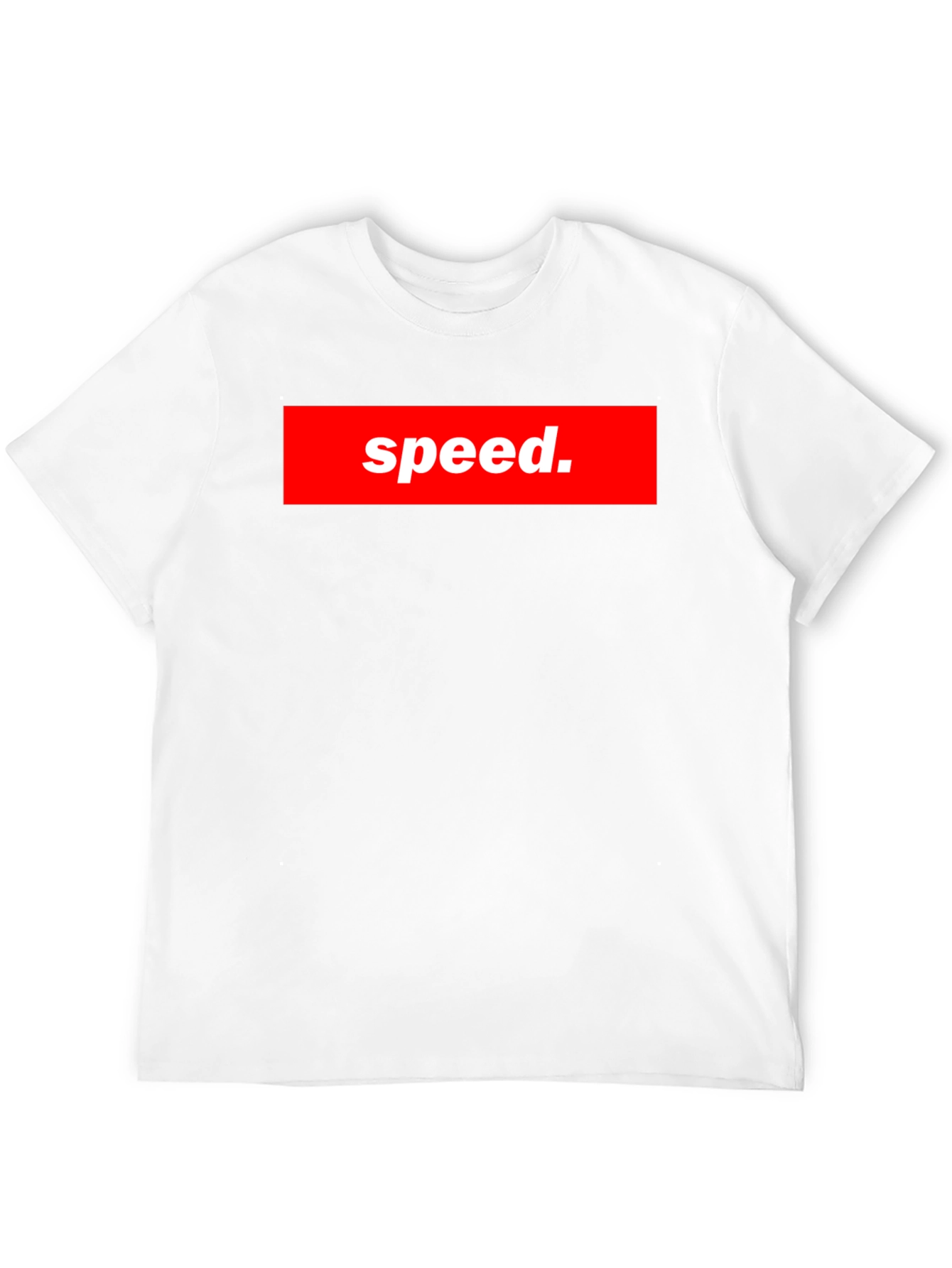 Speed Graphic Tee - Bold Red Box Logo
