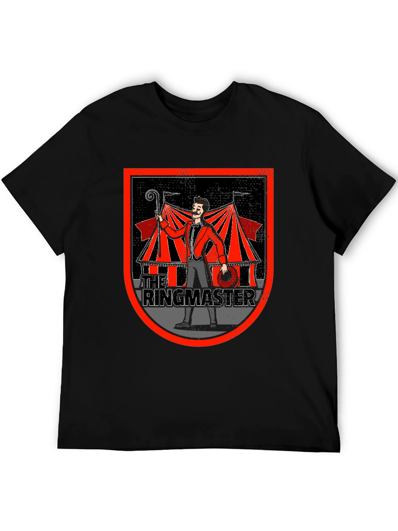Ringmaster Graphic T-Shirt - Circus Theme Black Tee