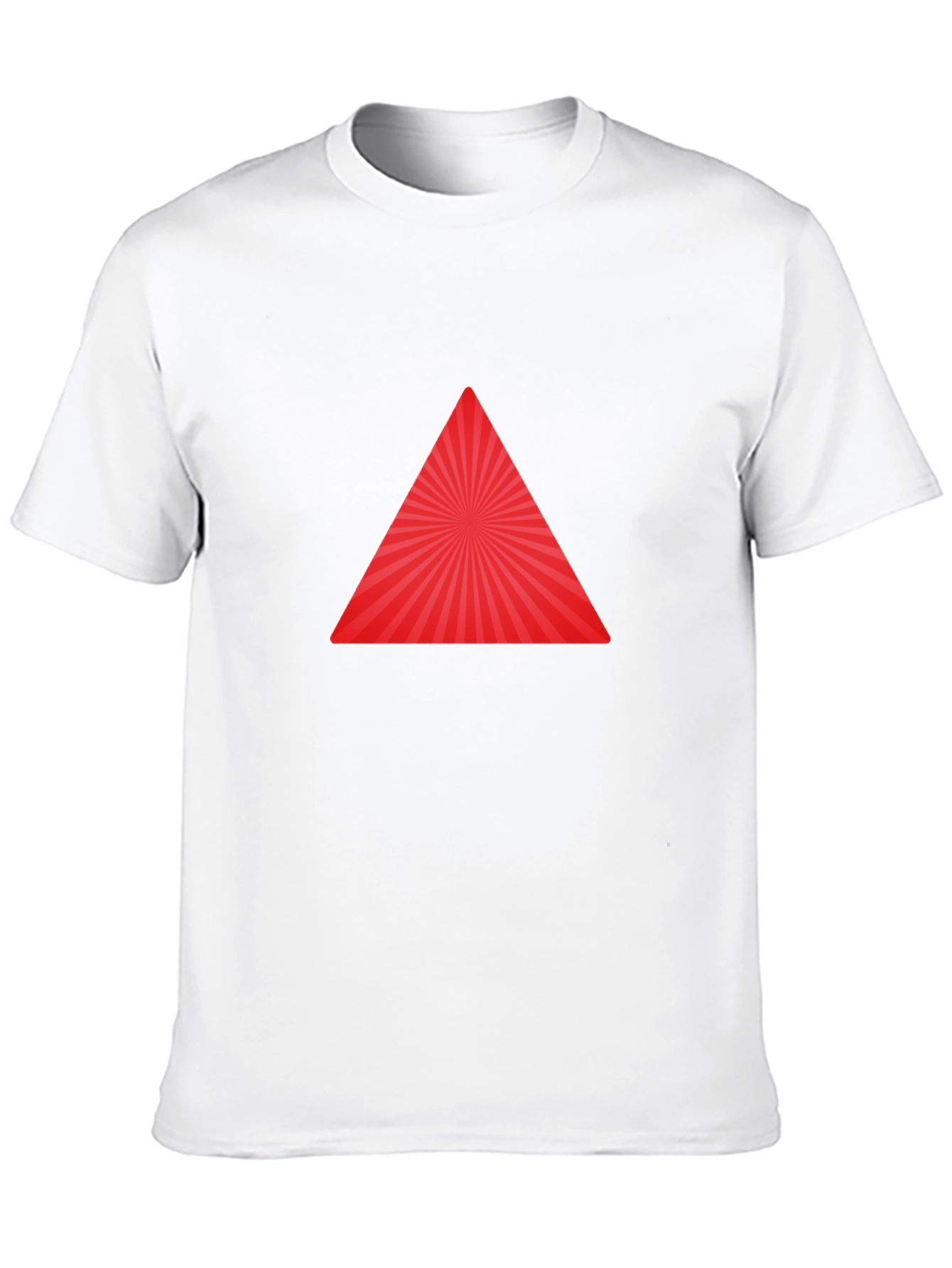Red Triangle Burst Black T-Shirt