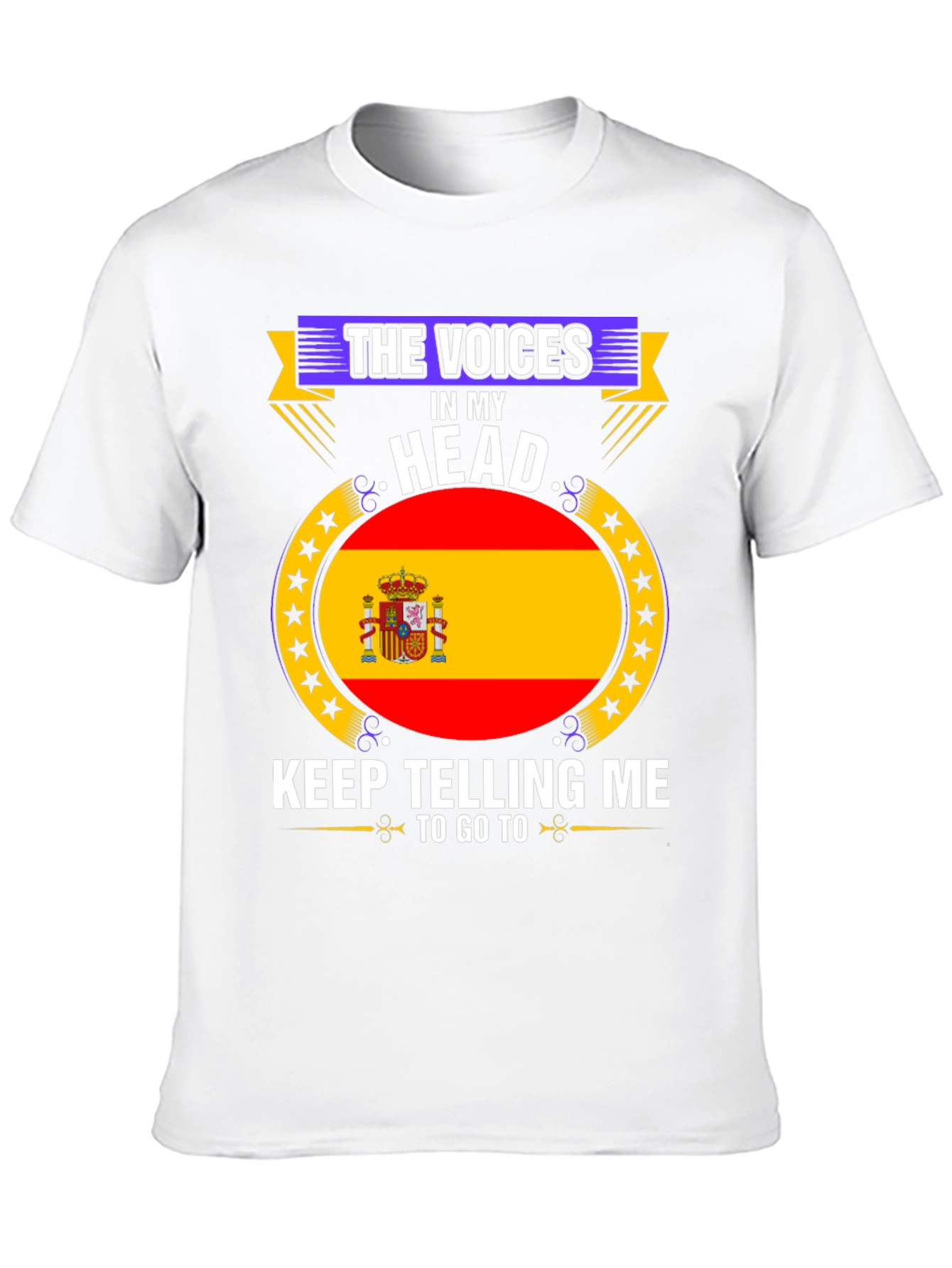 Spain Flag T-Shirt - The Voices in My Head
