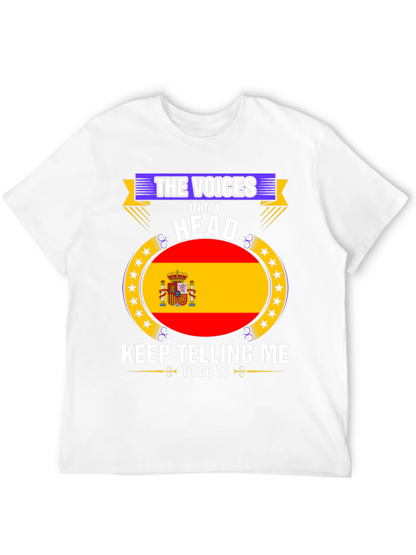 Spain Flag T-Shirt - The Voices in My Head