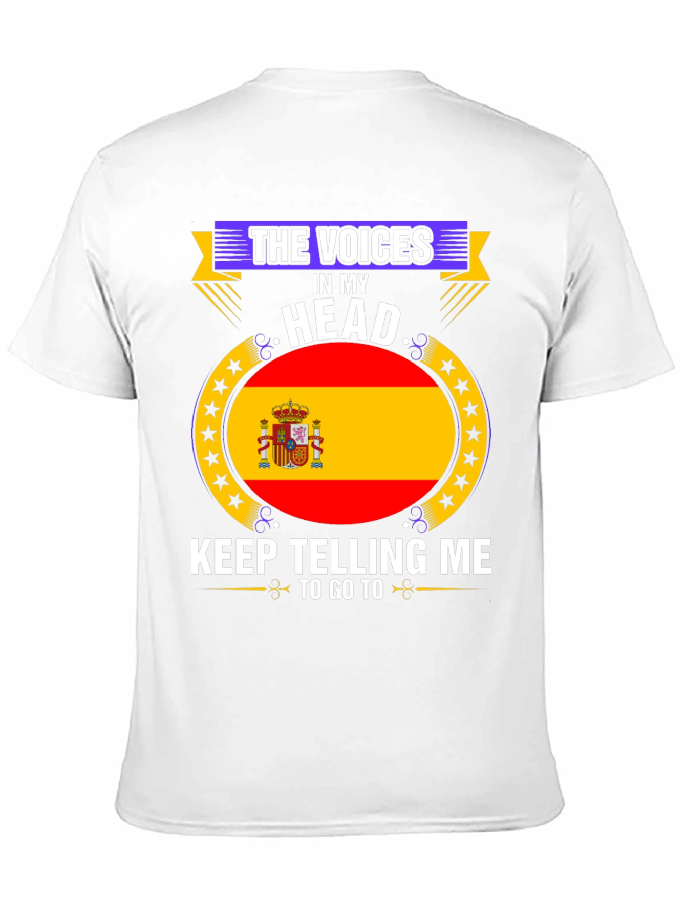 Spain Flag T-Shirt - The Voices in My Head