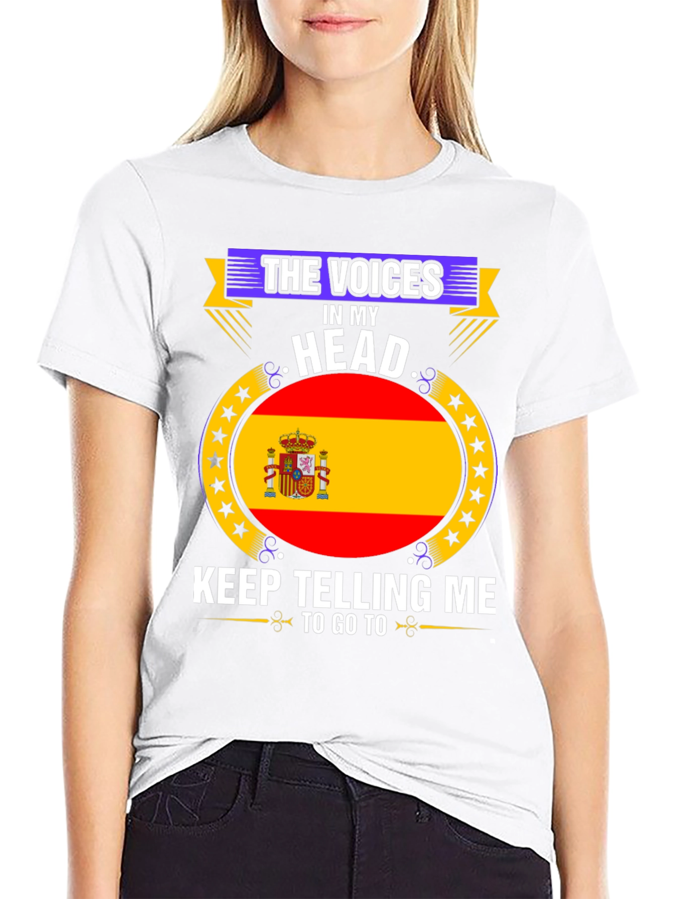 Spain Flag T-Shirt - The Voices in My Head