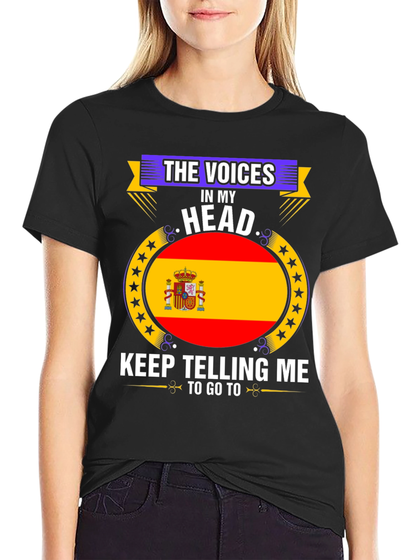 Spain Flag T-Shirt - The Voices in My Head