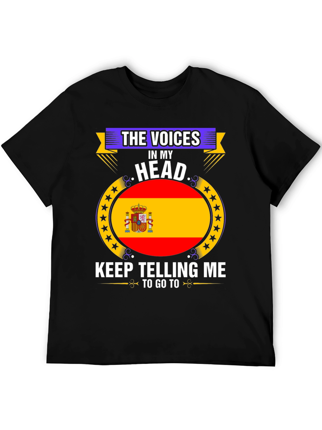 Spain Flag T-Shirt - The Voices in My Head