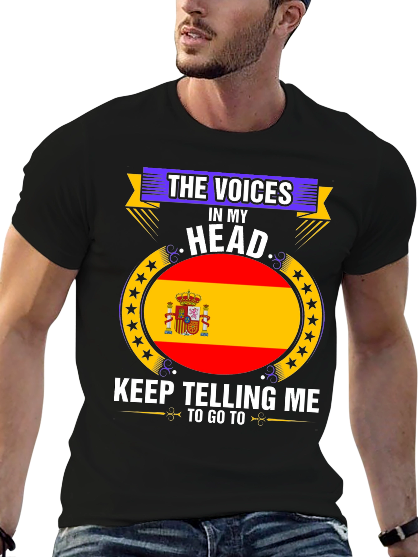 Spain Flag T-Shirt - The Voices in My Head