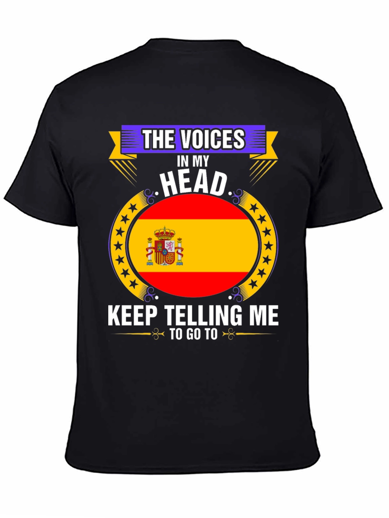 Spain Flag T-Shirt - The Voices in My Head