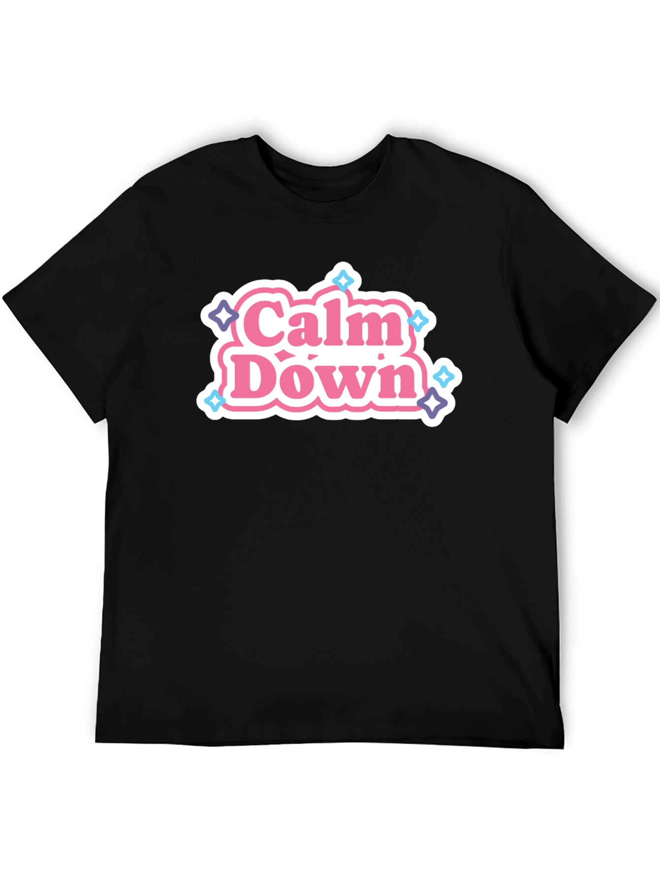 Calm Down Graphic Tee - Relaxed Casual Wear