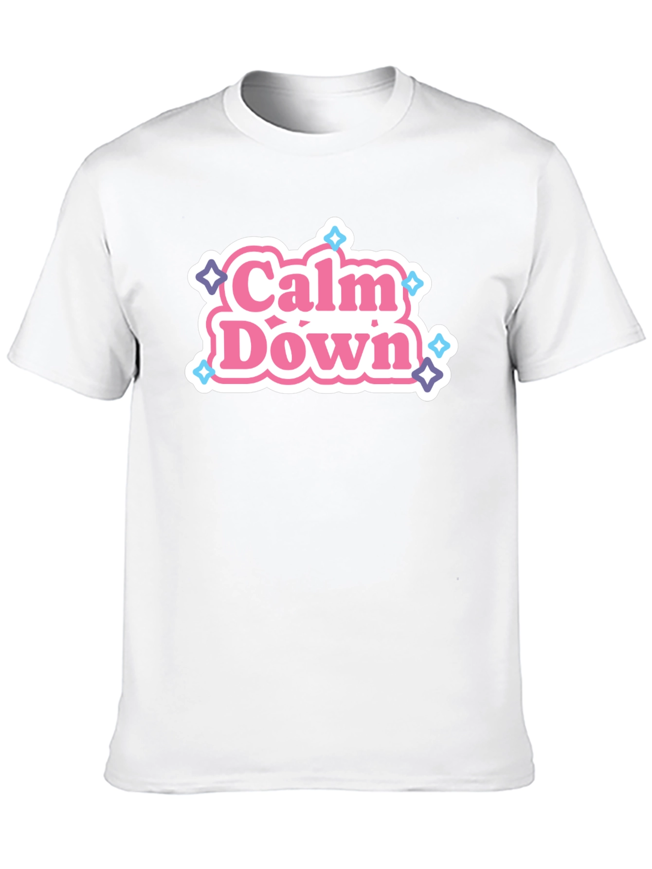 Calm Down Graphic Tee - Relaxed Casual Wear