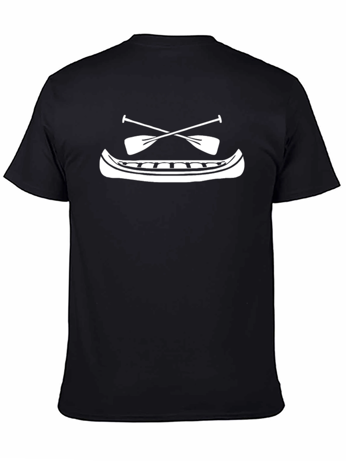 Canoe Paddles Graphic Tee - Black Cotton T-Shirt