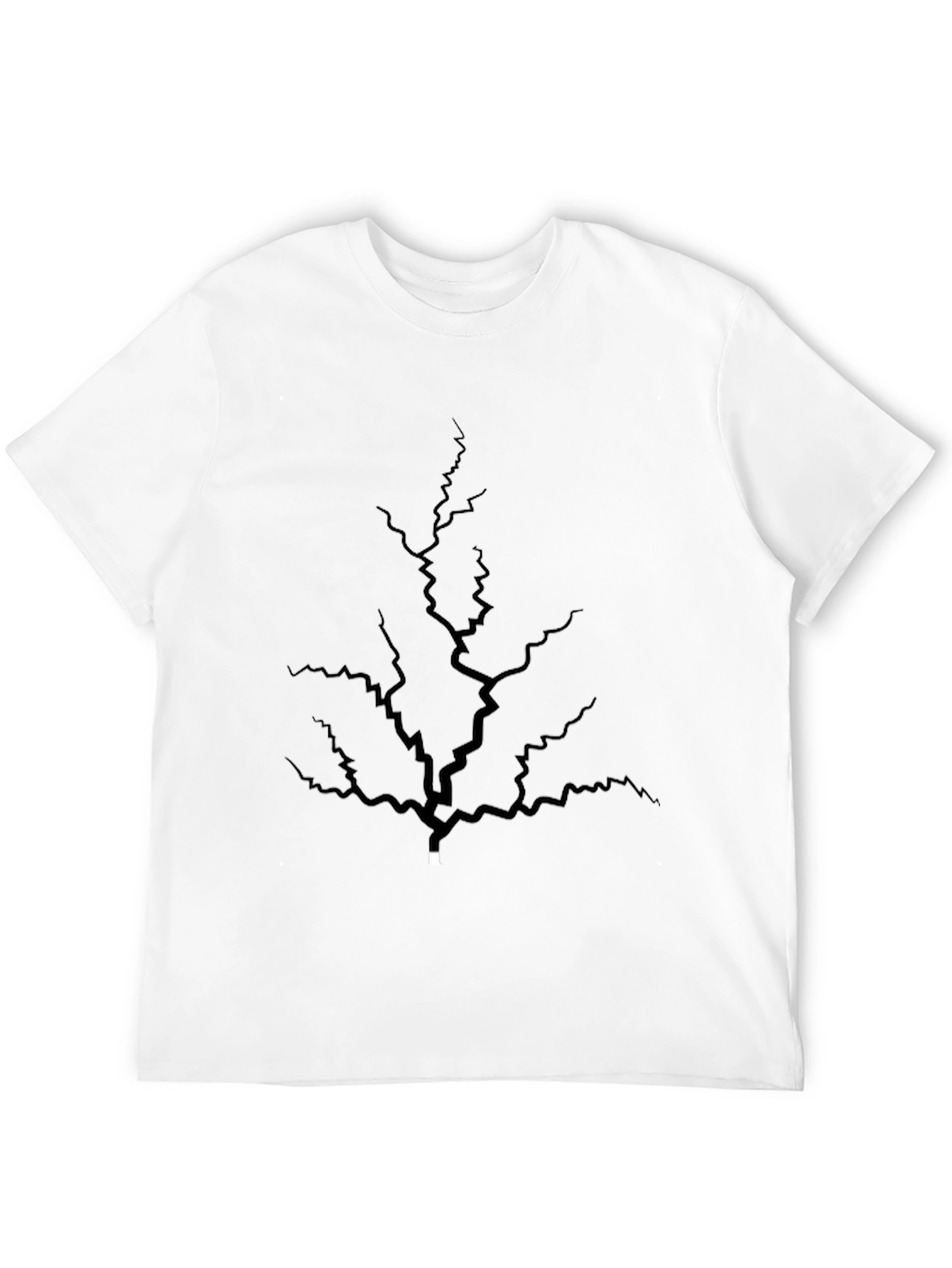 Cracked Earth Graphic Tee - Black Cotton Comfort