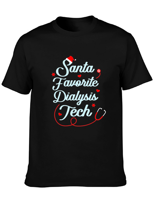 Santas Favorite Dialysis Tech Holiday T-Shirt