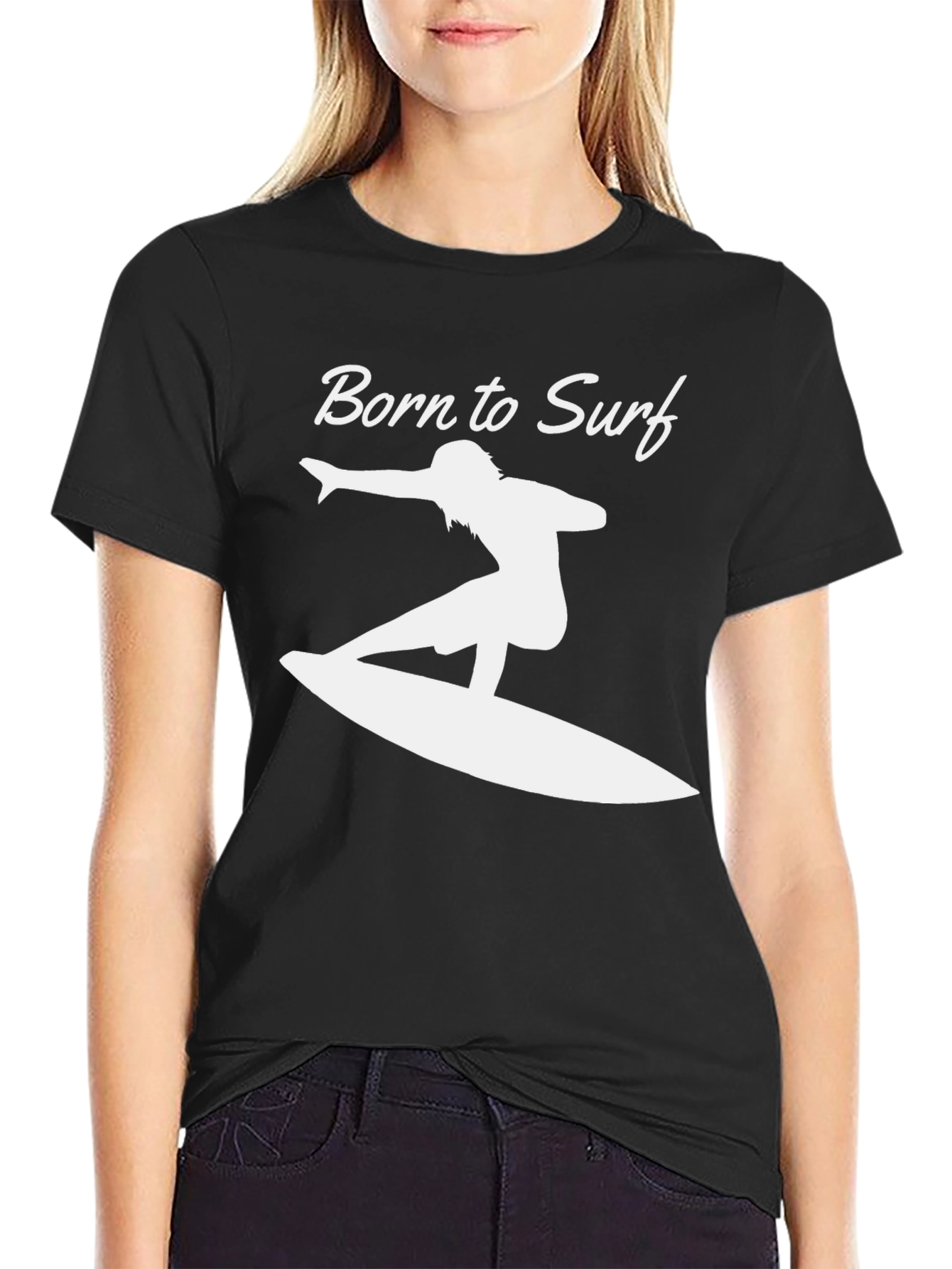 Born to Surf Graphic Tee - Black