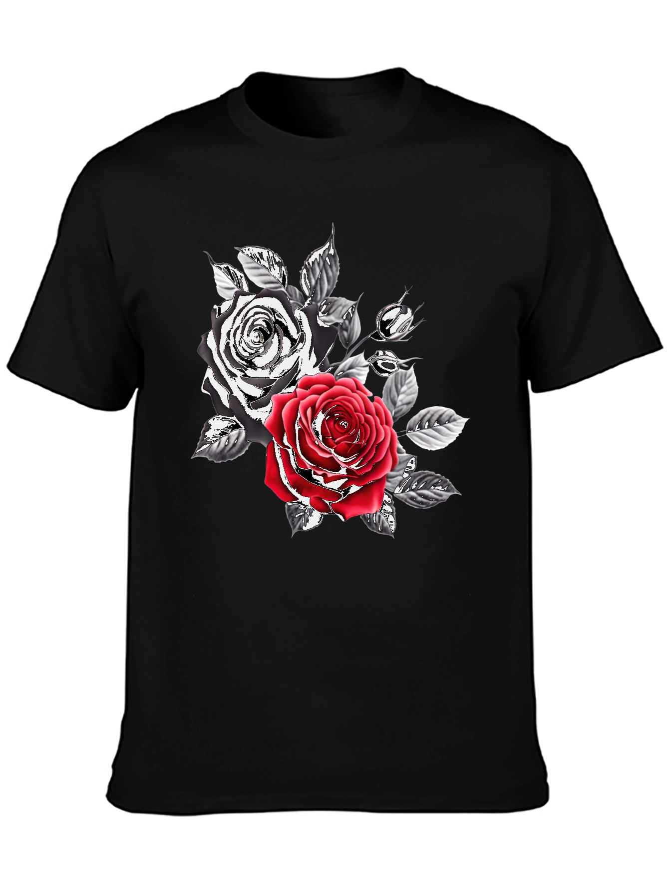 Rose Graphic Print Mens T-Shirt
