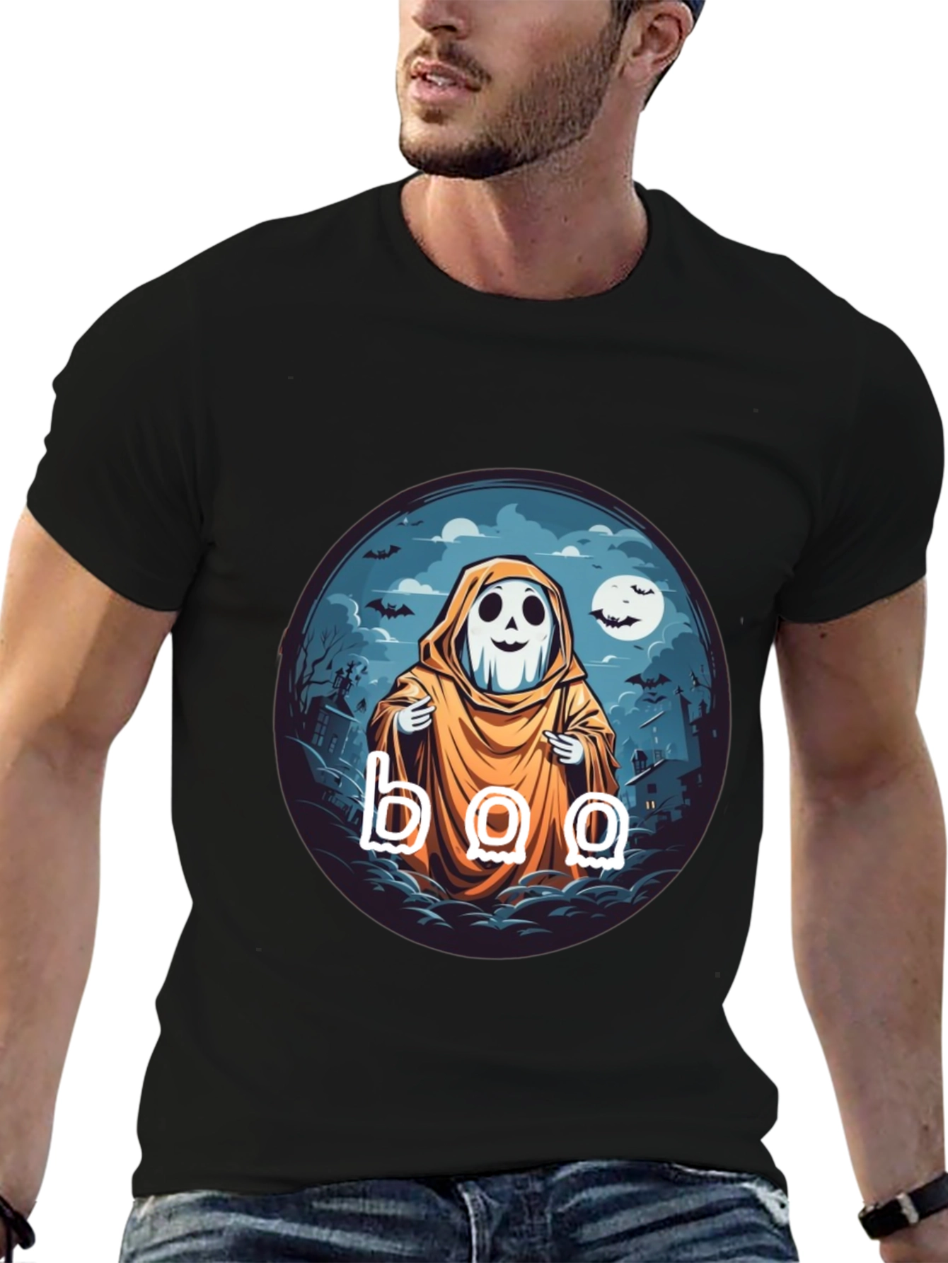 Boo Ghost Halloween T-Shirt - Spooky Season Style