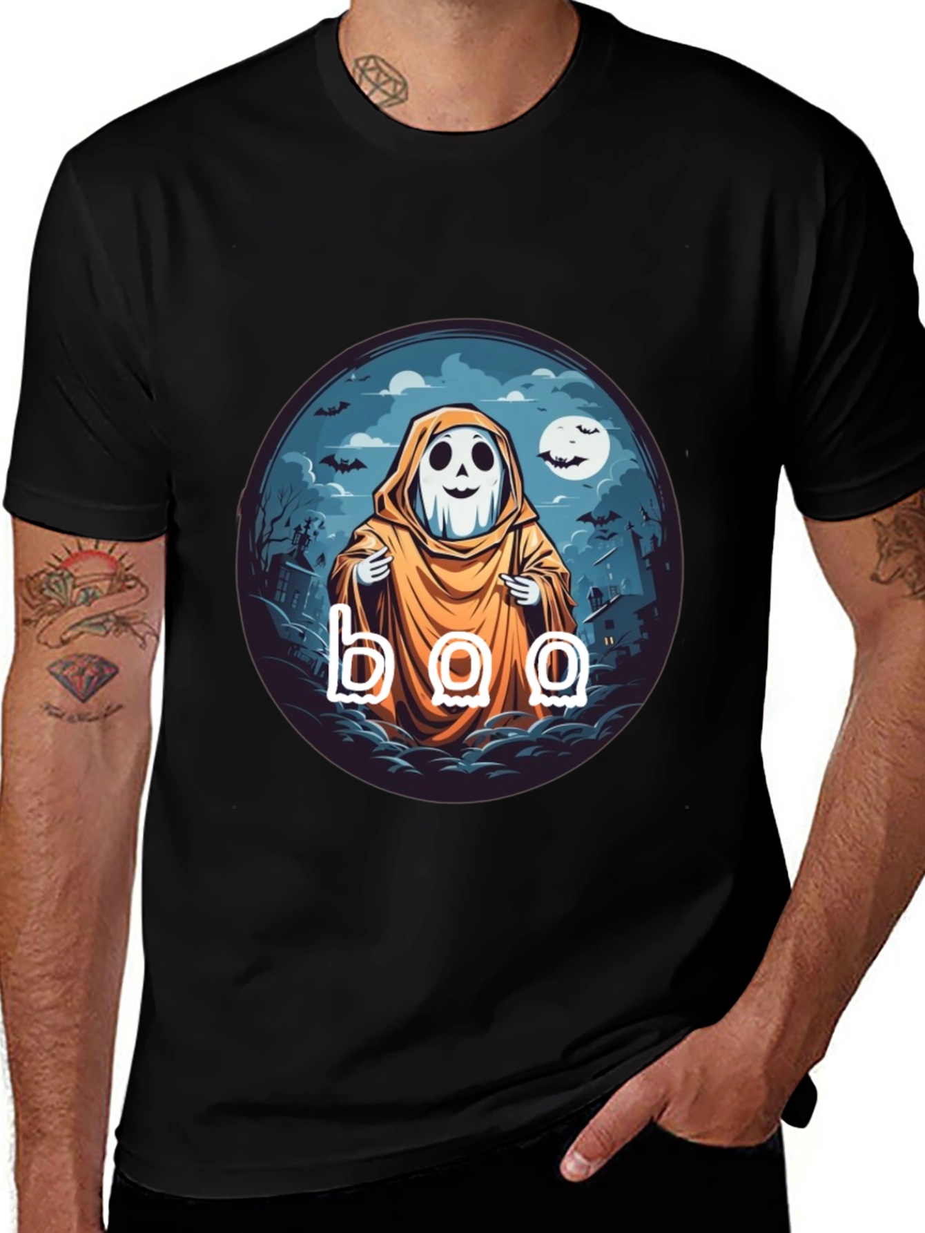 Boo Ghost Halloween T-Shirt - Spooky Season Style