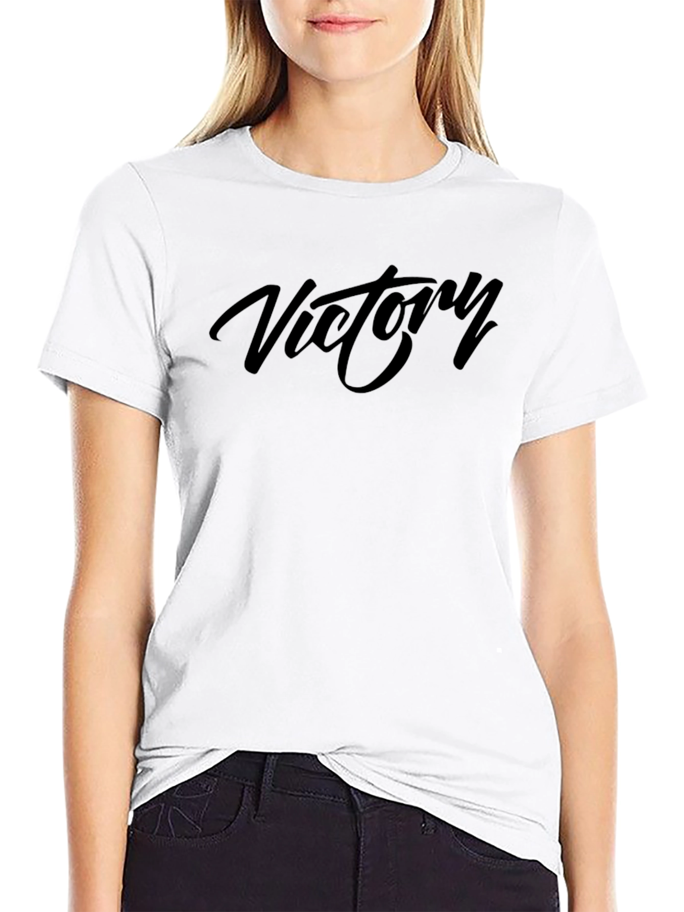 Victory Black Tee - Stylish and Comfortable