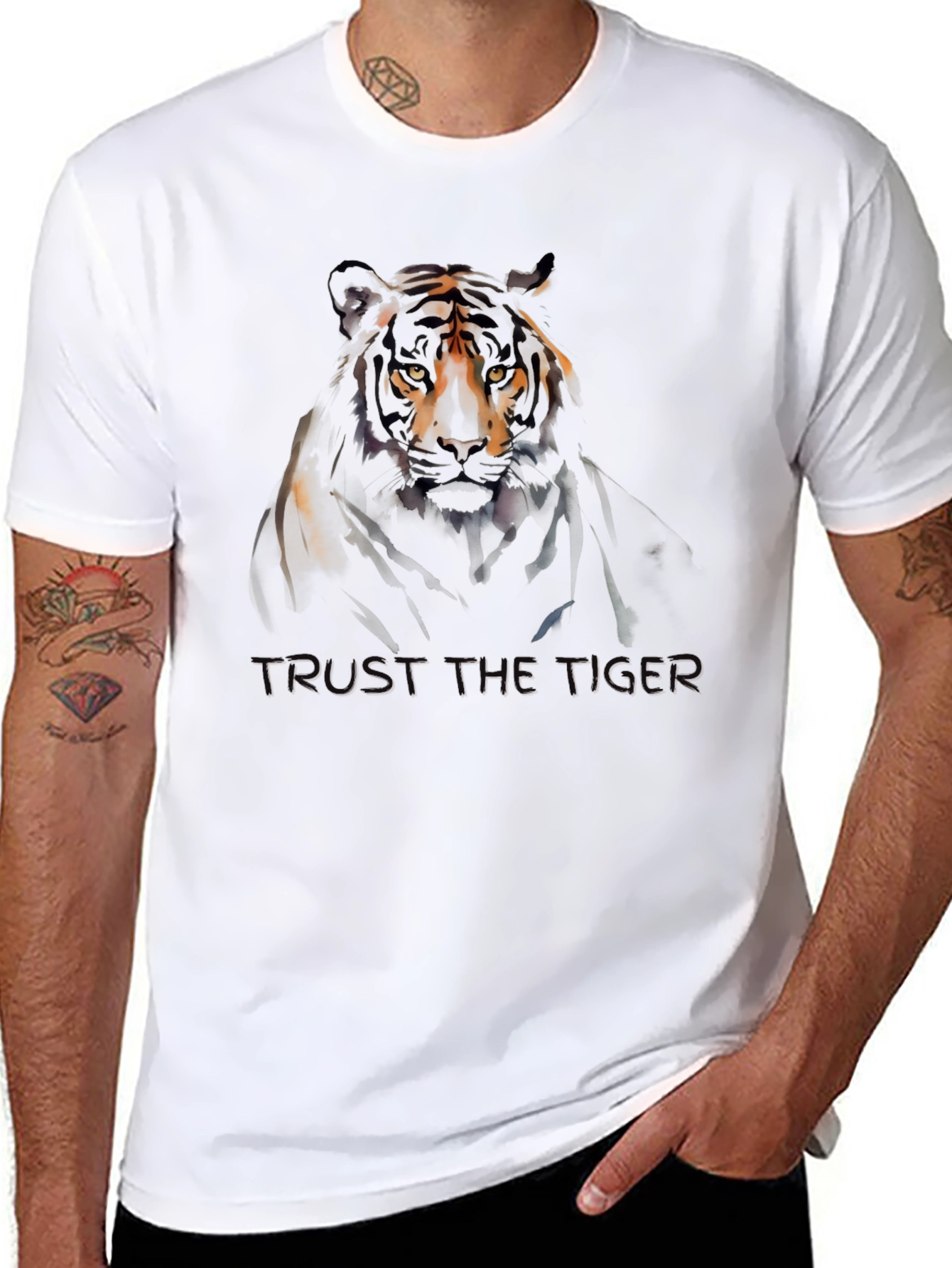 Trust the Tiger Black T-Shirt