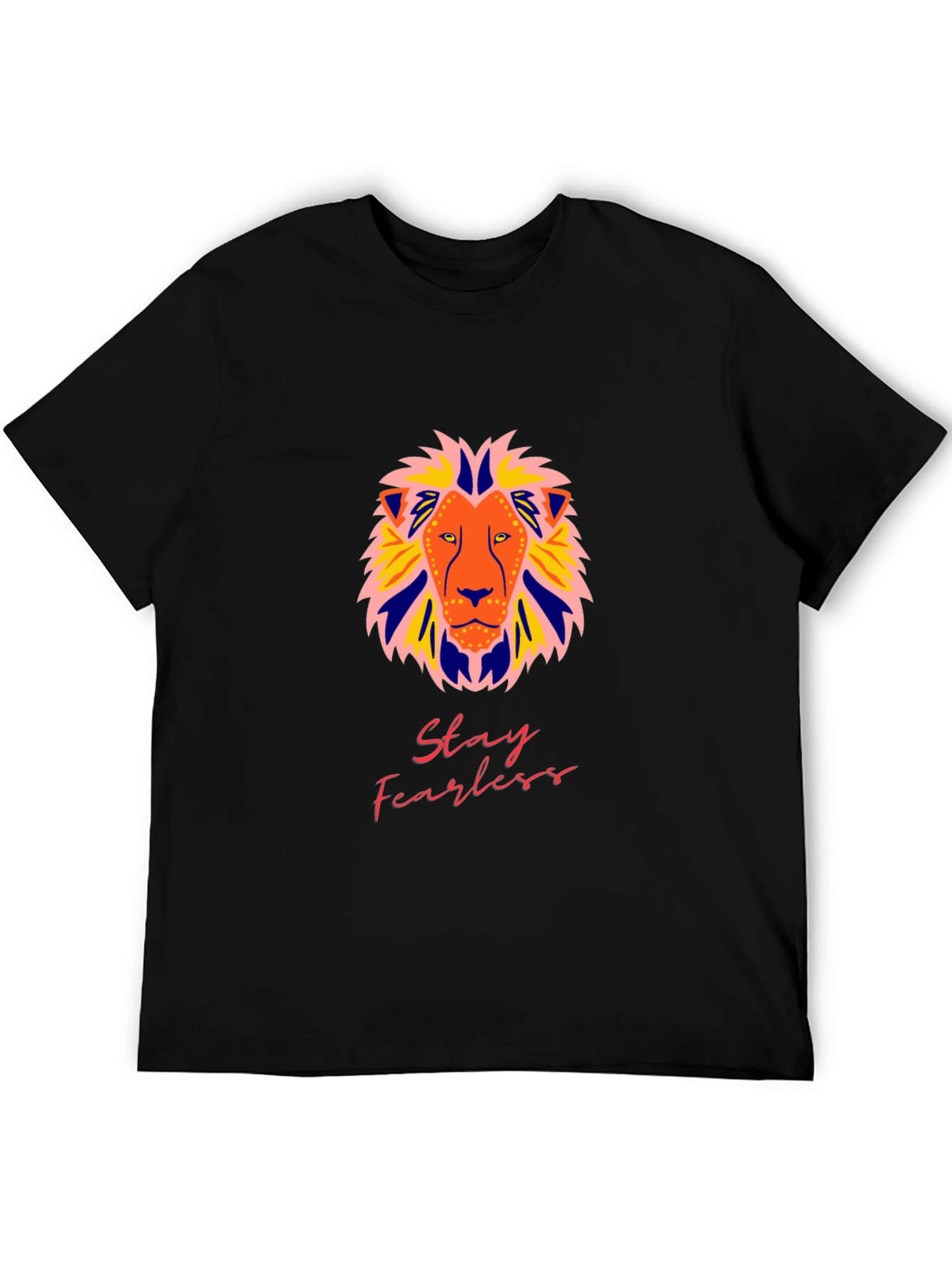 Stay Fearless Lion Graphic Tee - Bold Style