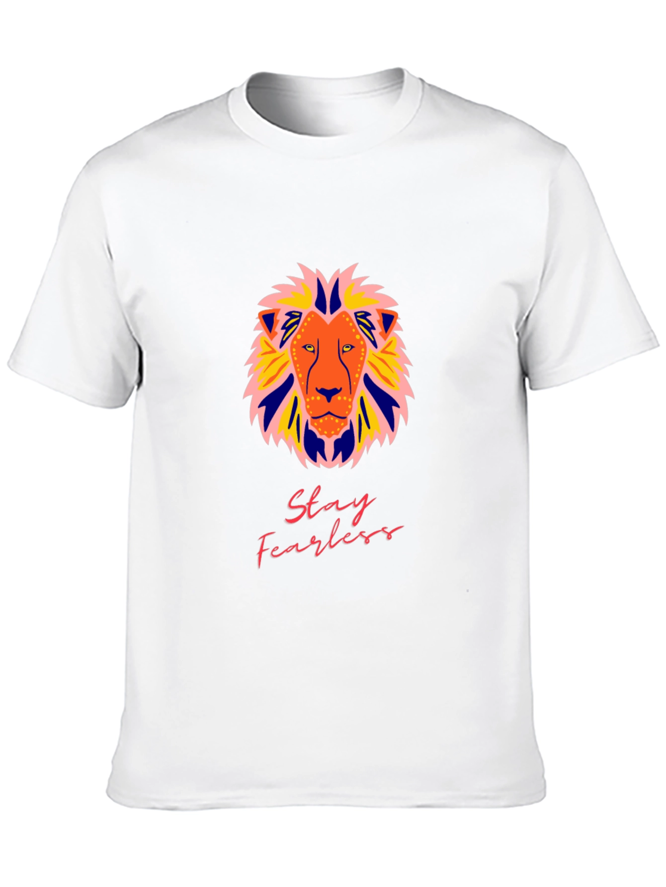 Stay Fearless Lion Graphic Tee - Bold Style