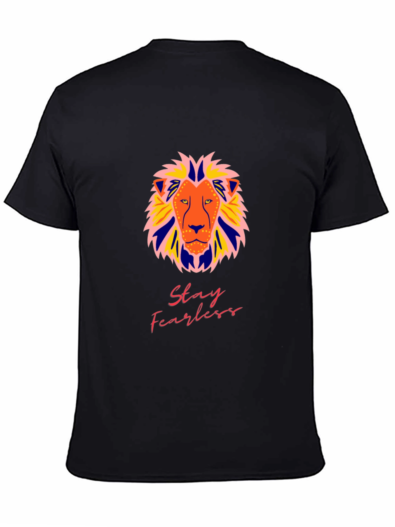 Stay Fearless Lion Graphic Tee - Bold Style