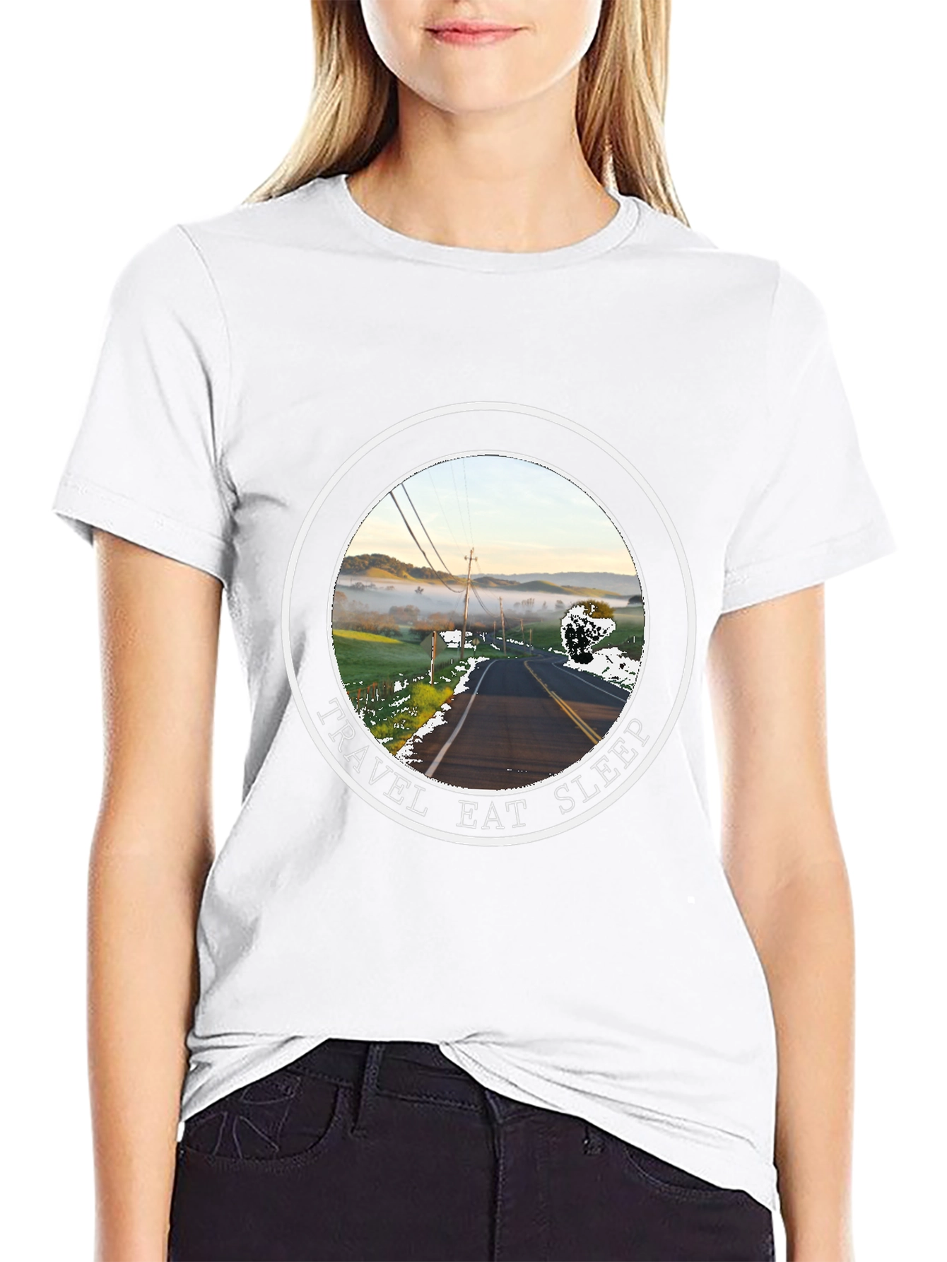 Travel Eat Sleep Road Trip Graphic T-Shirt