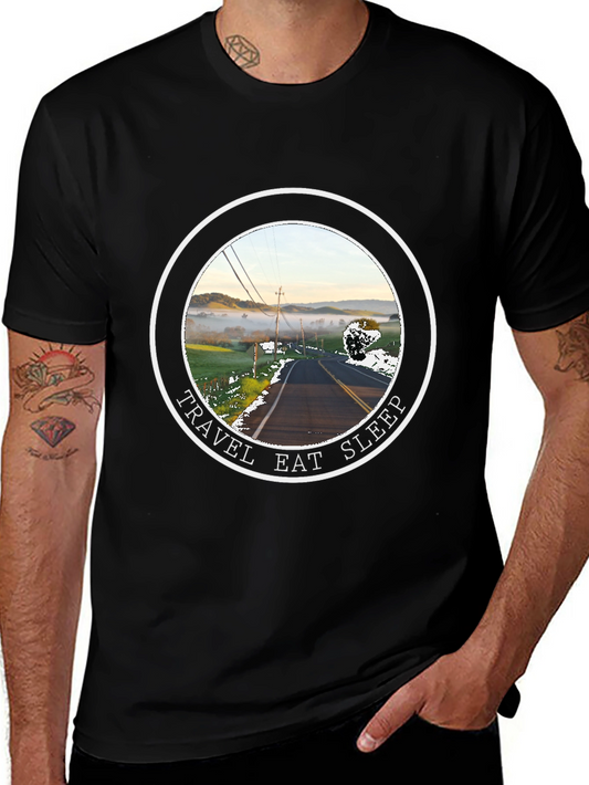 Travel Eat Sleep Road Trip Graphic T-Shirt
