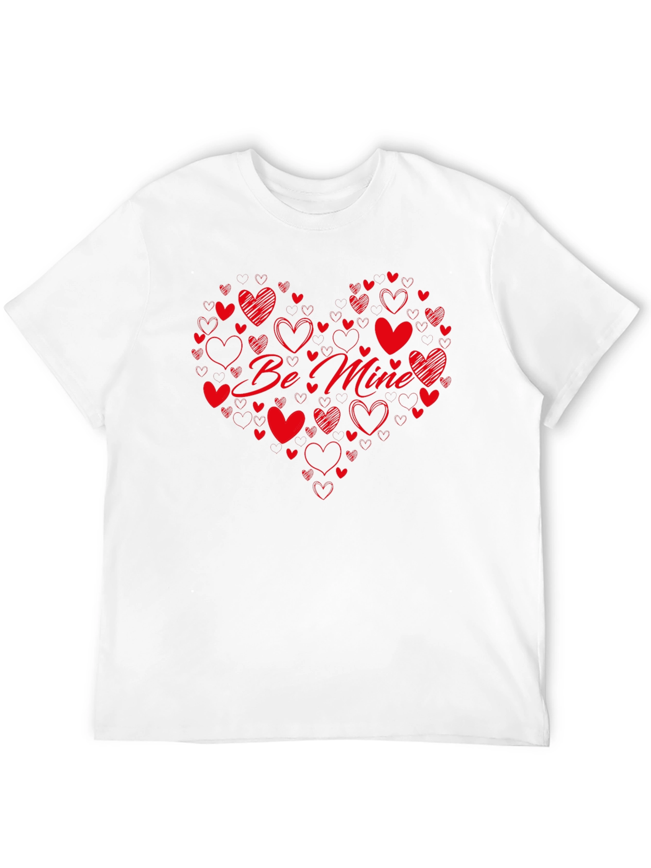Be Mine Heart Graphic Black T-Shirt