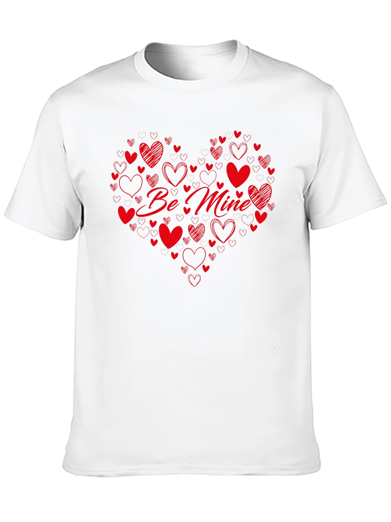 Be Mine Heart Graphic Black T-Shirt