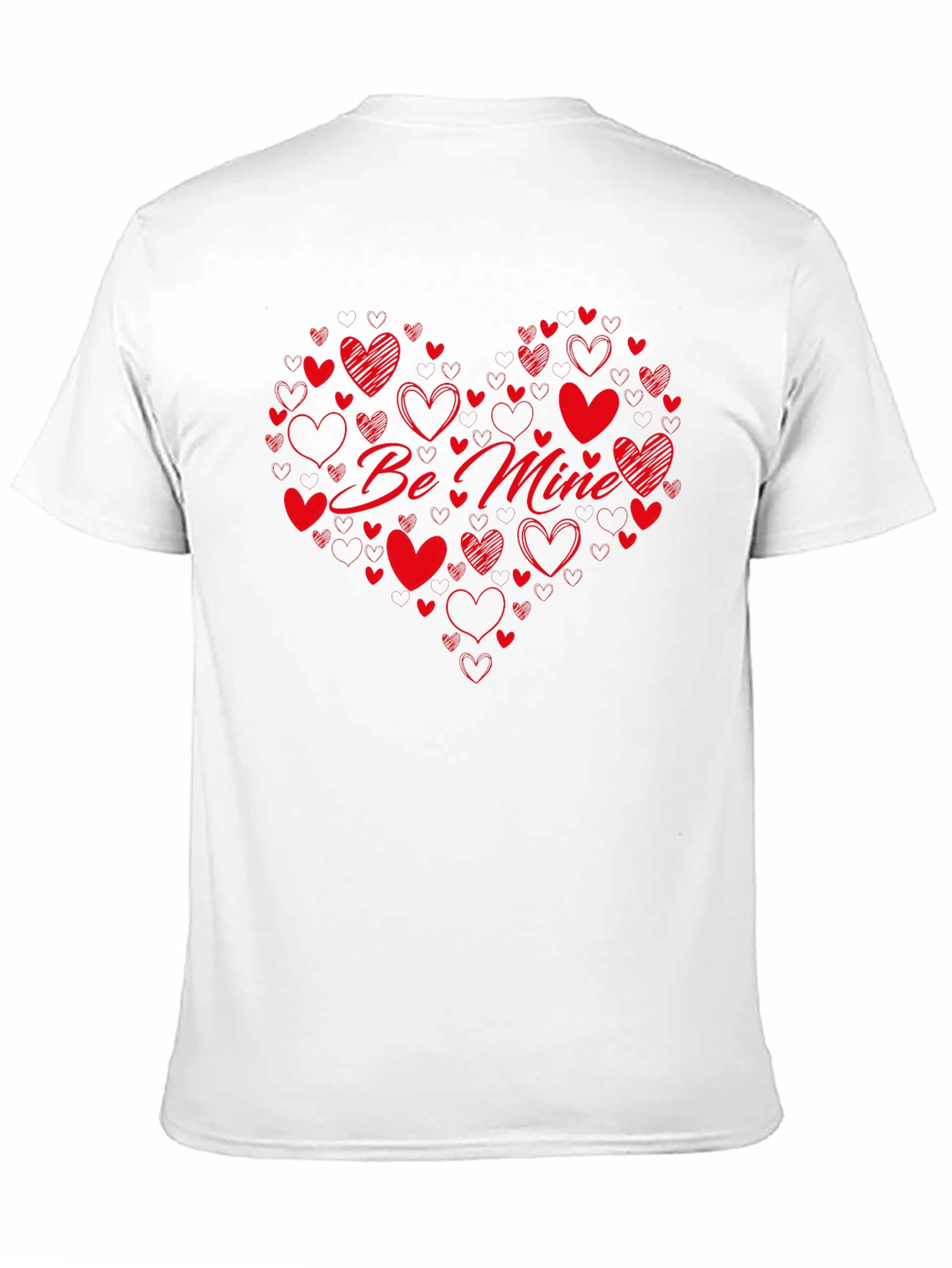 Be Mine Heart Graphic Black T-Shirt