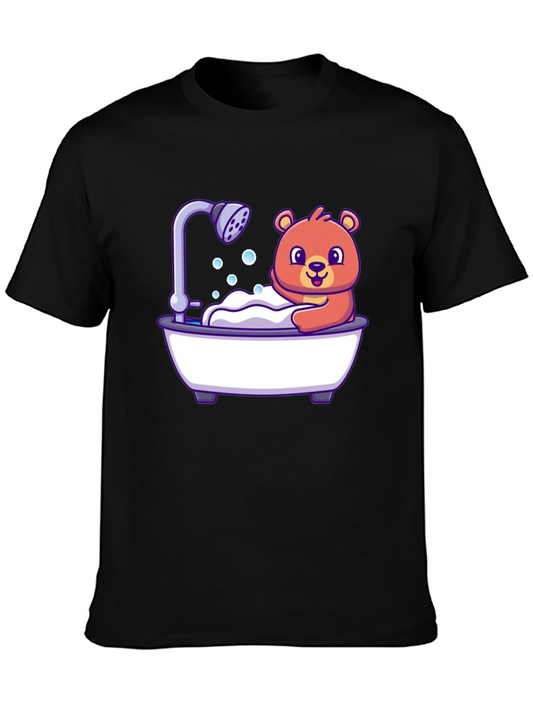 Cute Bear Taking Bath T-Shirt