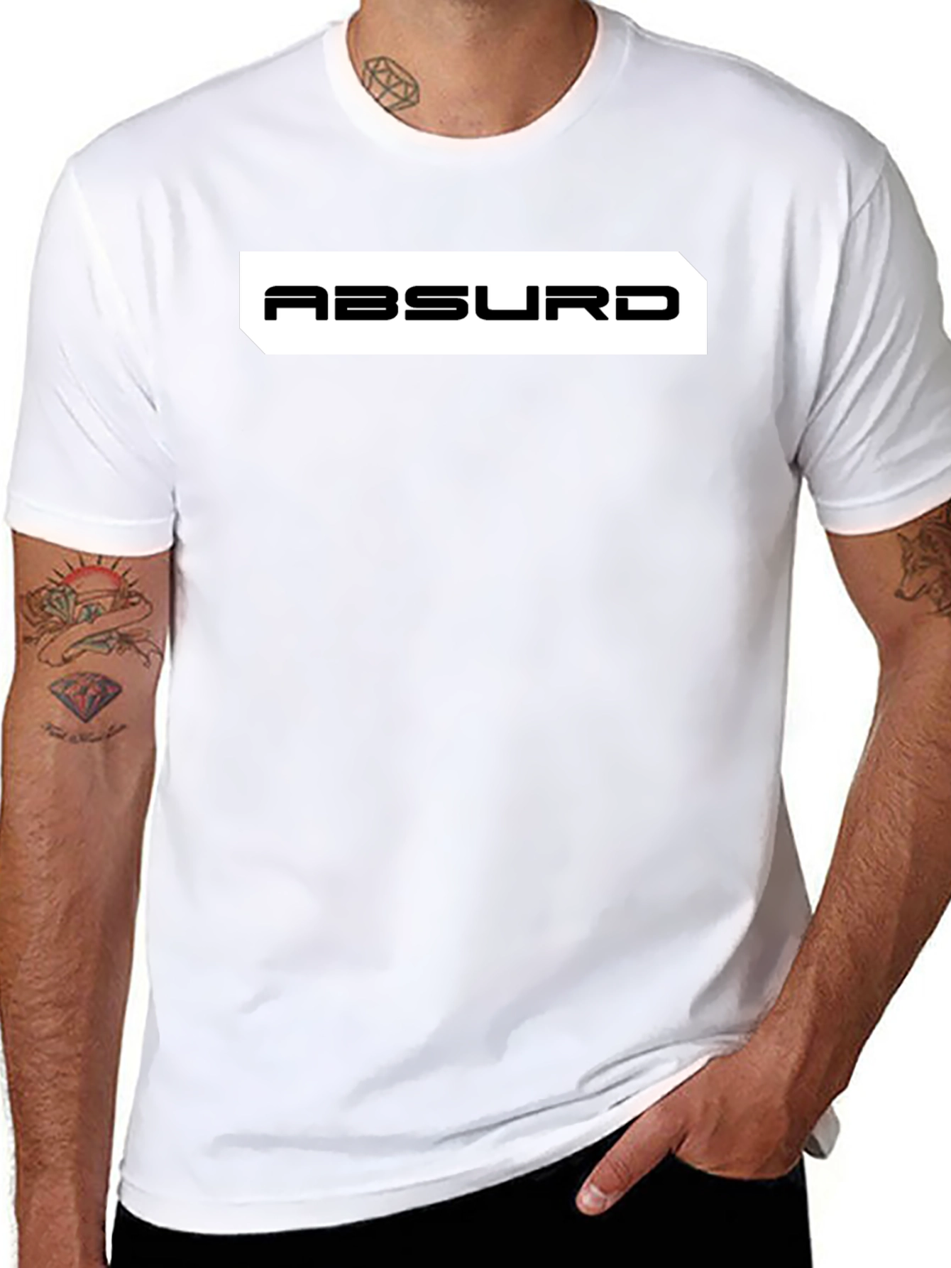 Absurd Black Graphic Tee - Modern Style