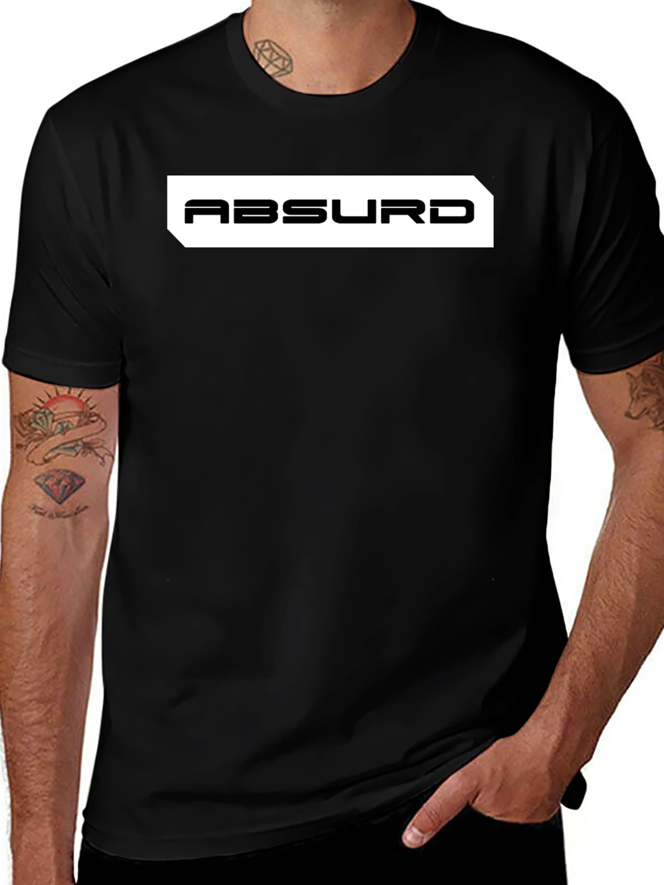 Absurd Black Graphic Tee - Modern Style