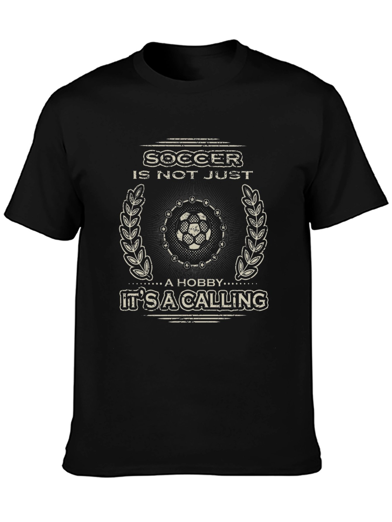 Soccer Calling Black T-Shirt