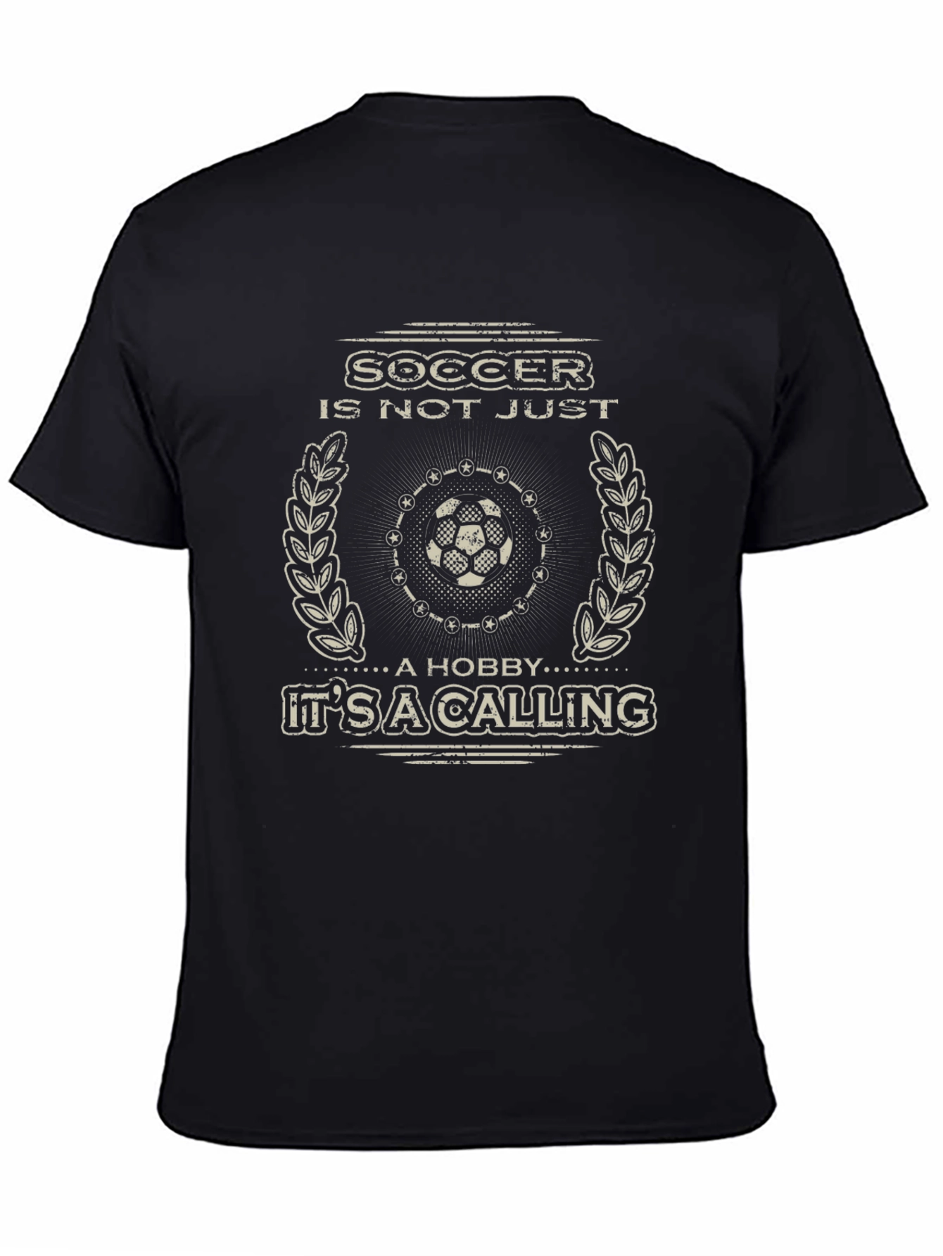 Soccer Calling Black T-Shirt